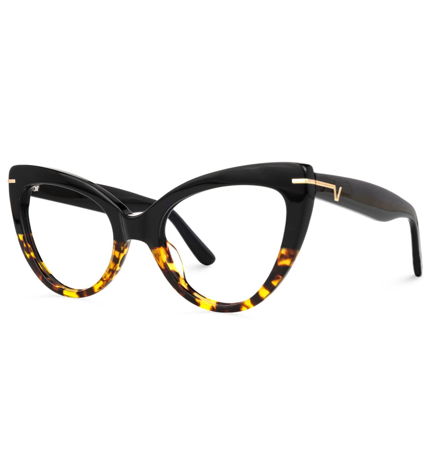 Stylish Cat Eye Blue Light Blocking Reading Glasses for Women - Voogueme UV Protection & Anti Eyestrain 0.00 X Strength - Buy Online on GoSupps.com