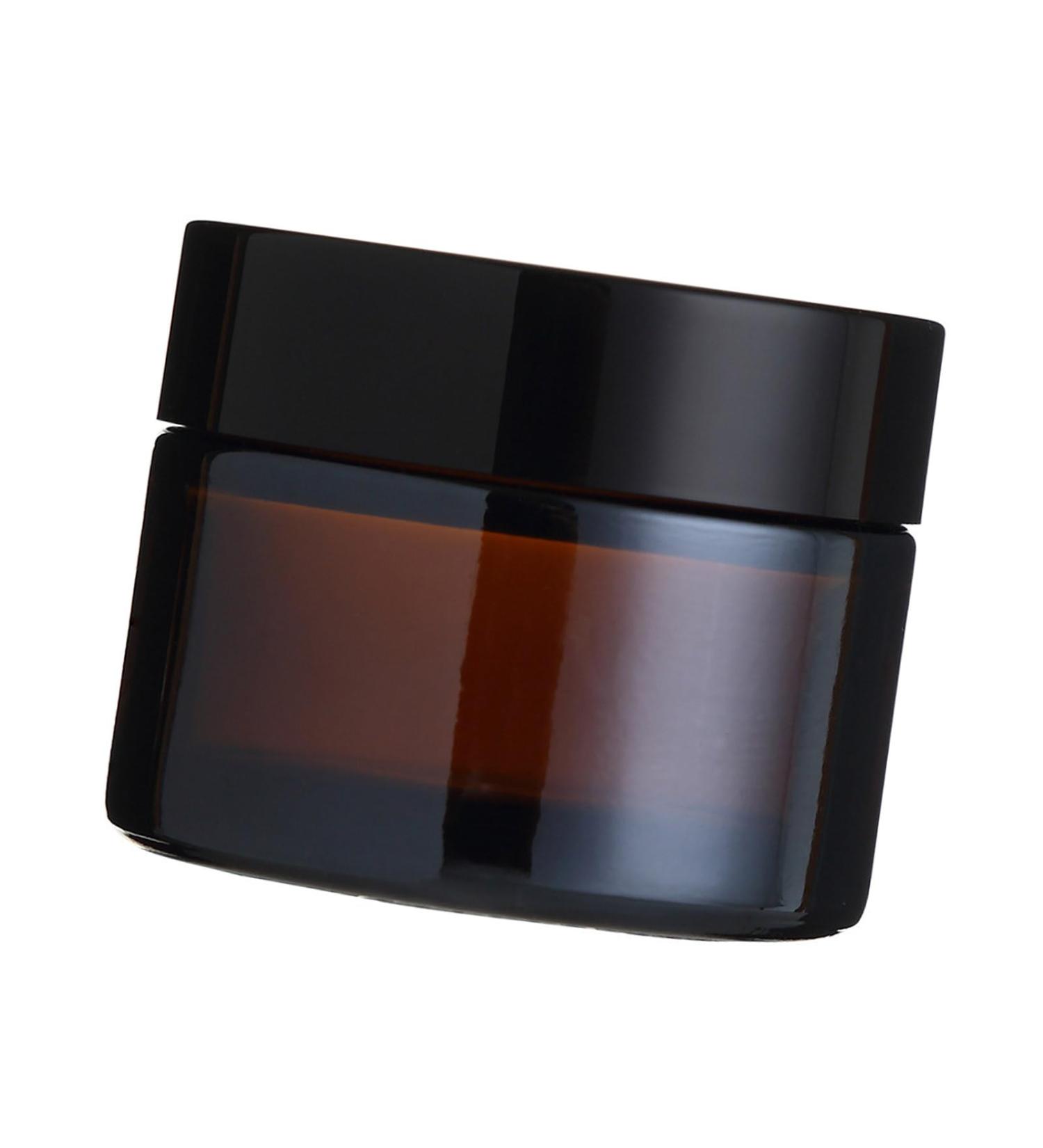Cream Jar Glass Cosmetic Jar Light Shielding Empty Sample Container with Leakproof Lid for Lotion Cream Powder (20g) 20g Brown - Buy Online on GoSupps.com