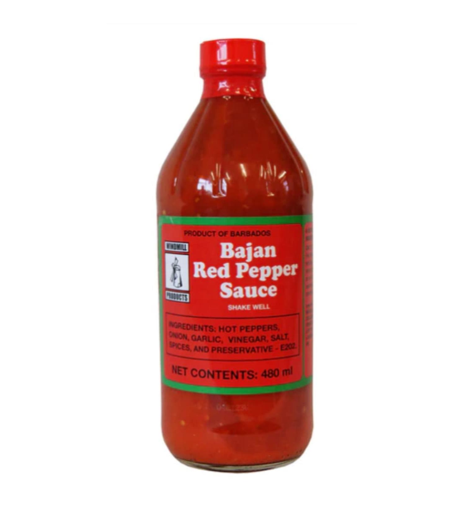 2 x Windmill Bajan Red Pepper Sauce 6 x 480ml