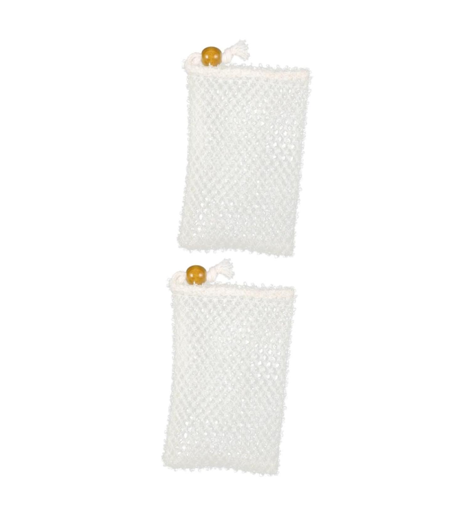 Mikinona 2 Pcs Soap Bag Exfoliating Soap Pouch Bathing Soap Travel Organizer Bags Body Sponges Soapdish Nylon - Buy Online on GoSupps.com