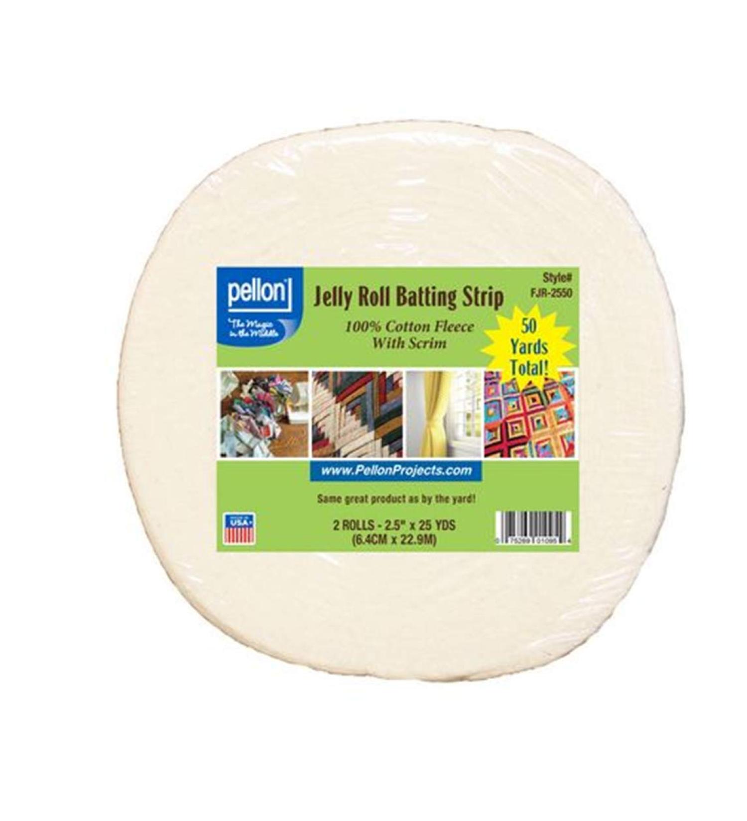 Pellon Scrim Jelly Roll Batting 2-1/2in x 50yds Cotton