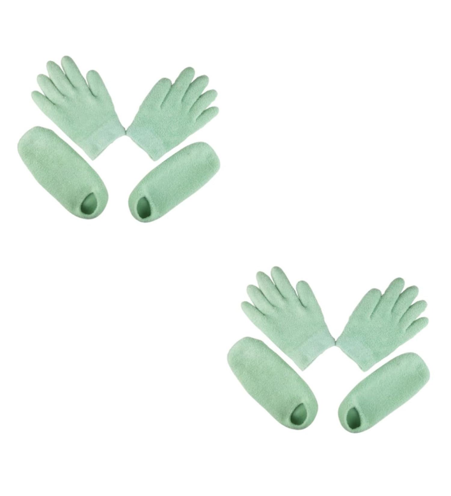 POPETPOP 2 Sets for Dry Cracked Hands Cuticle Socks Softening Socks Gel Disposable Disposable Glasses Strap Paraffin and Mittens Dry Hands Short Boots - Buy Online on GoSupps.com