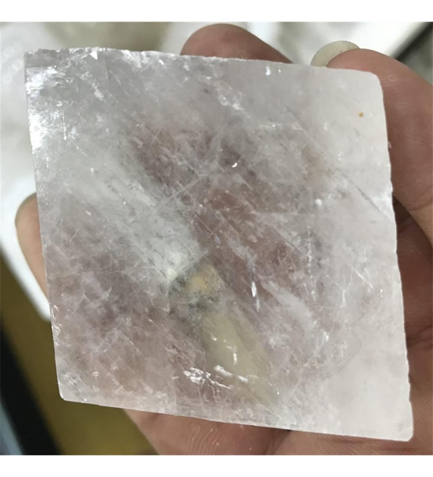 Home Decoration 1pc Natural Crystal White Calcite Parallelogram Reiki Specimen Roughstone Minerals Collection Gift Stones 100g - Buy Online on GoSupps.com