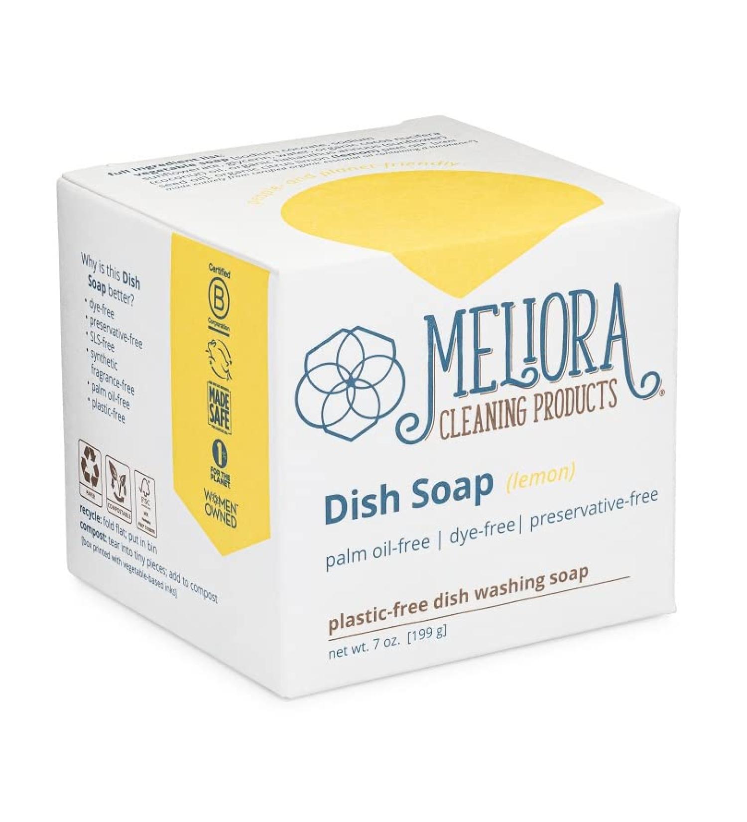 Meliora Cleaning Products Dish Soap Bar - Eco-Friendly Lemon Scent for International Shipping - Buy Online on GoSupps.com