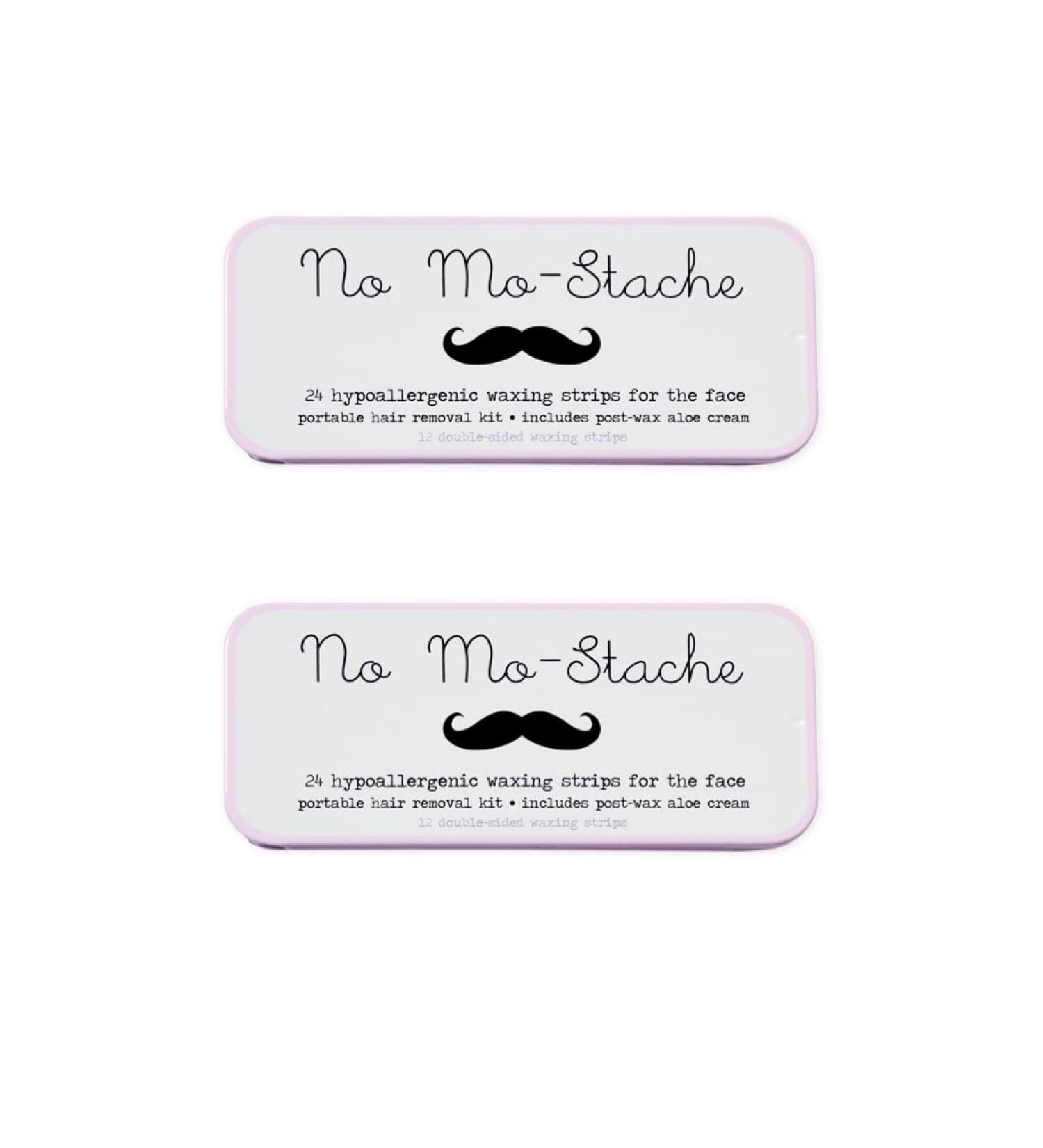 No Mo-Stache Lip Wax Kit 24 Count 2 Pack - Skin Friendly Hair Removal Strips - Travel Friendly & Easy to Use - Exfoliate Skin & Remove Lip Hair Quickly - Buy Online on GoSupps.com