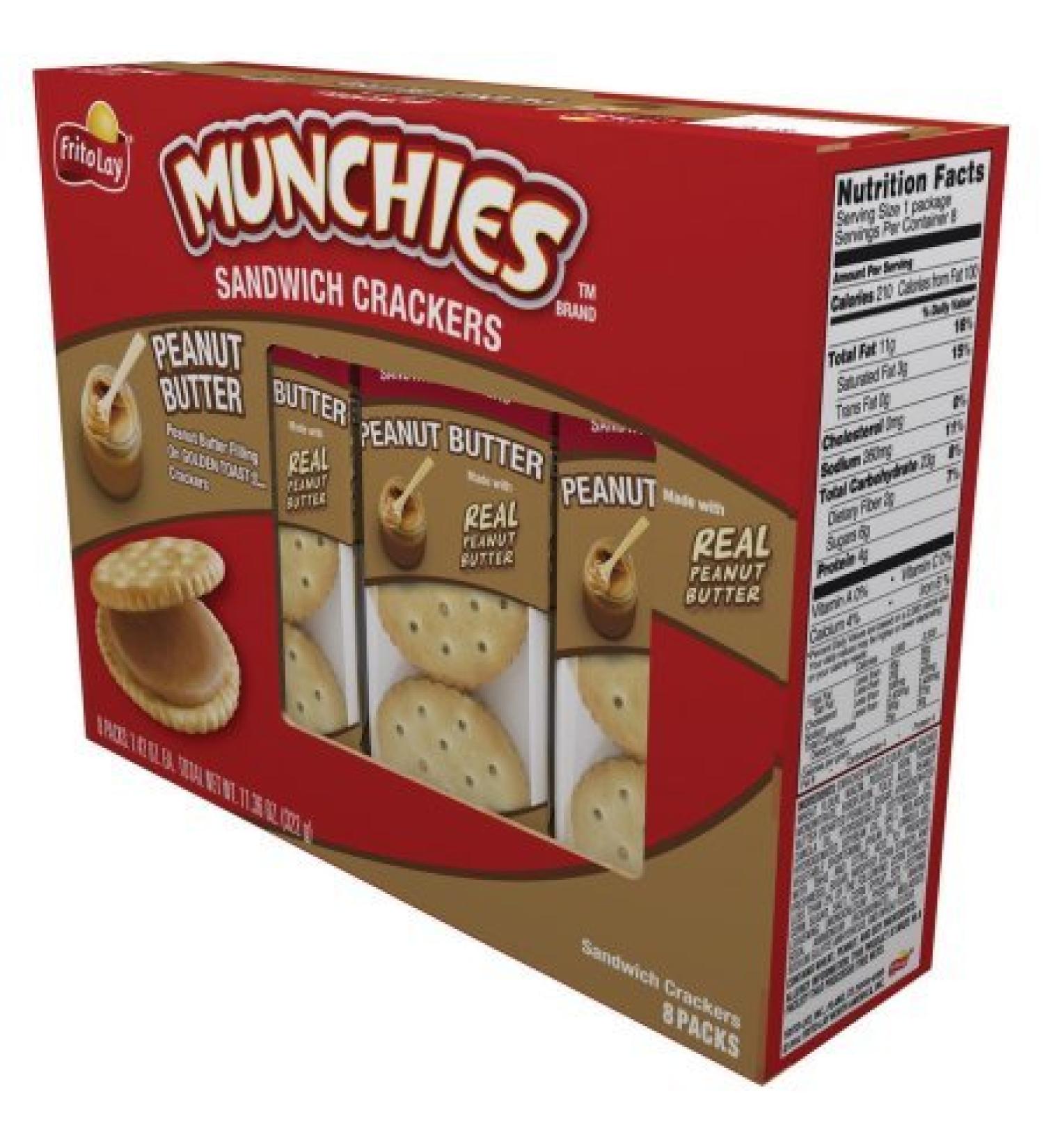 Munchies Sandwich Crackers Peanut Butter 11.36 Oz (Pack of 2)