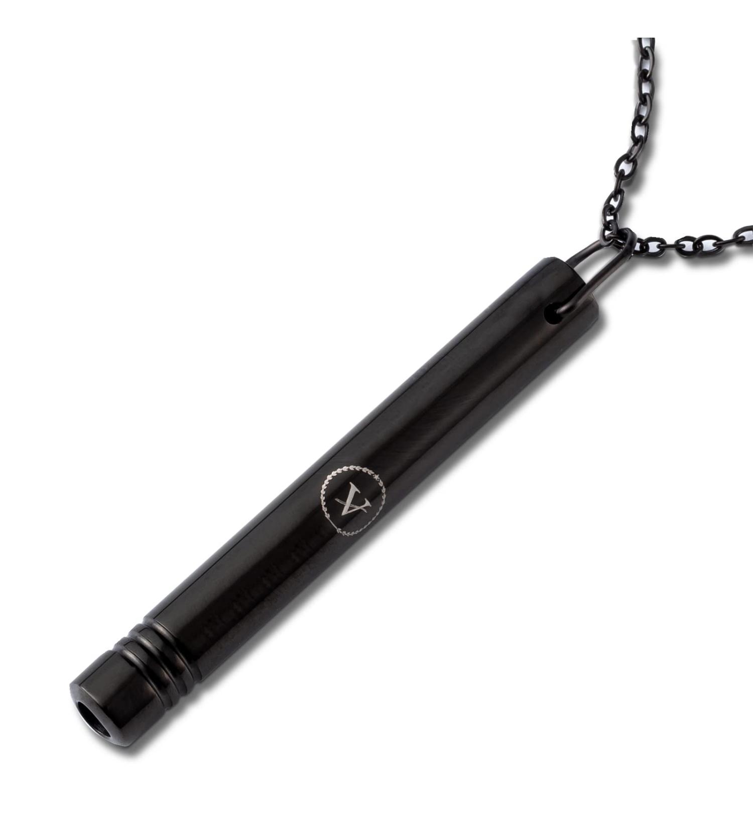 VIGLORY Stress and Anxiety Necklace | Mindful Breathing & Relaxation Tool | Meditation Stress Relief Gift for Men & Women | Quit Smoking Aid | Black Chain 29 - Buy Online on GoSupps.com