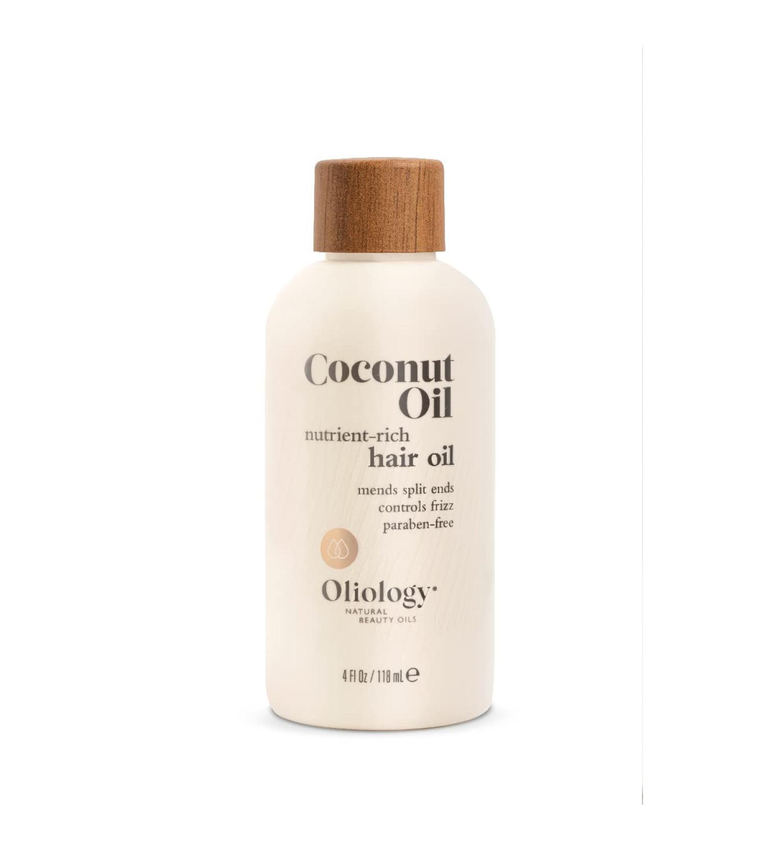 Oliology Coconut Hair Oil - Repairs Distressed Hair from Heat & Chemical Damage, Controls Frizz | Made in USA, Paraben-Free (4oz) - Buy Online on GoSupps.com