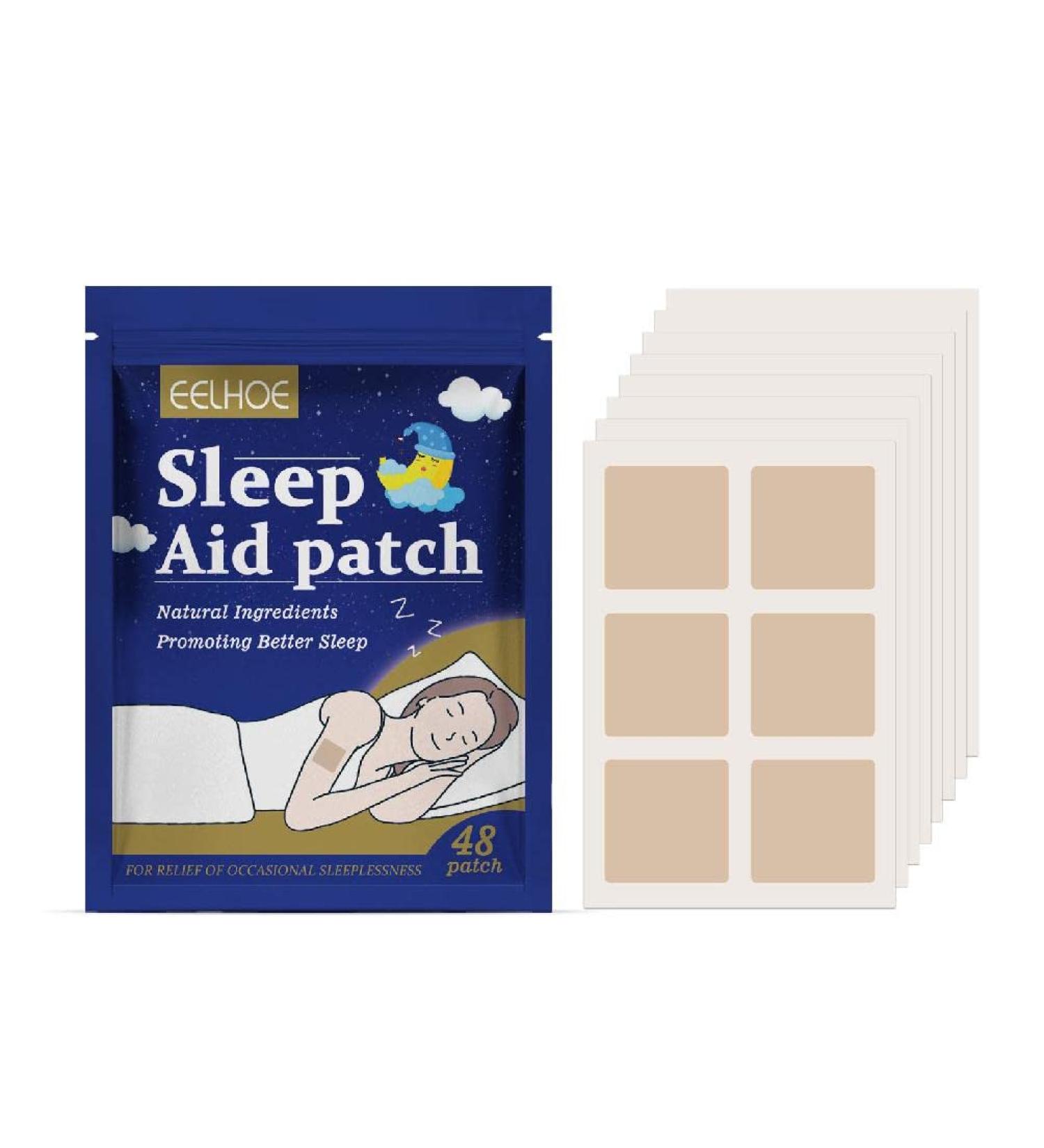 Natural Sleep Aid Patches - Fall Asleep Faster | 48 Sleep Patches for All Ages - Relieve Muscle Tension & Fatigue - Buy Online on GoSupps.com