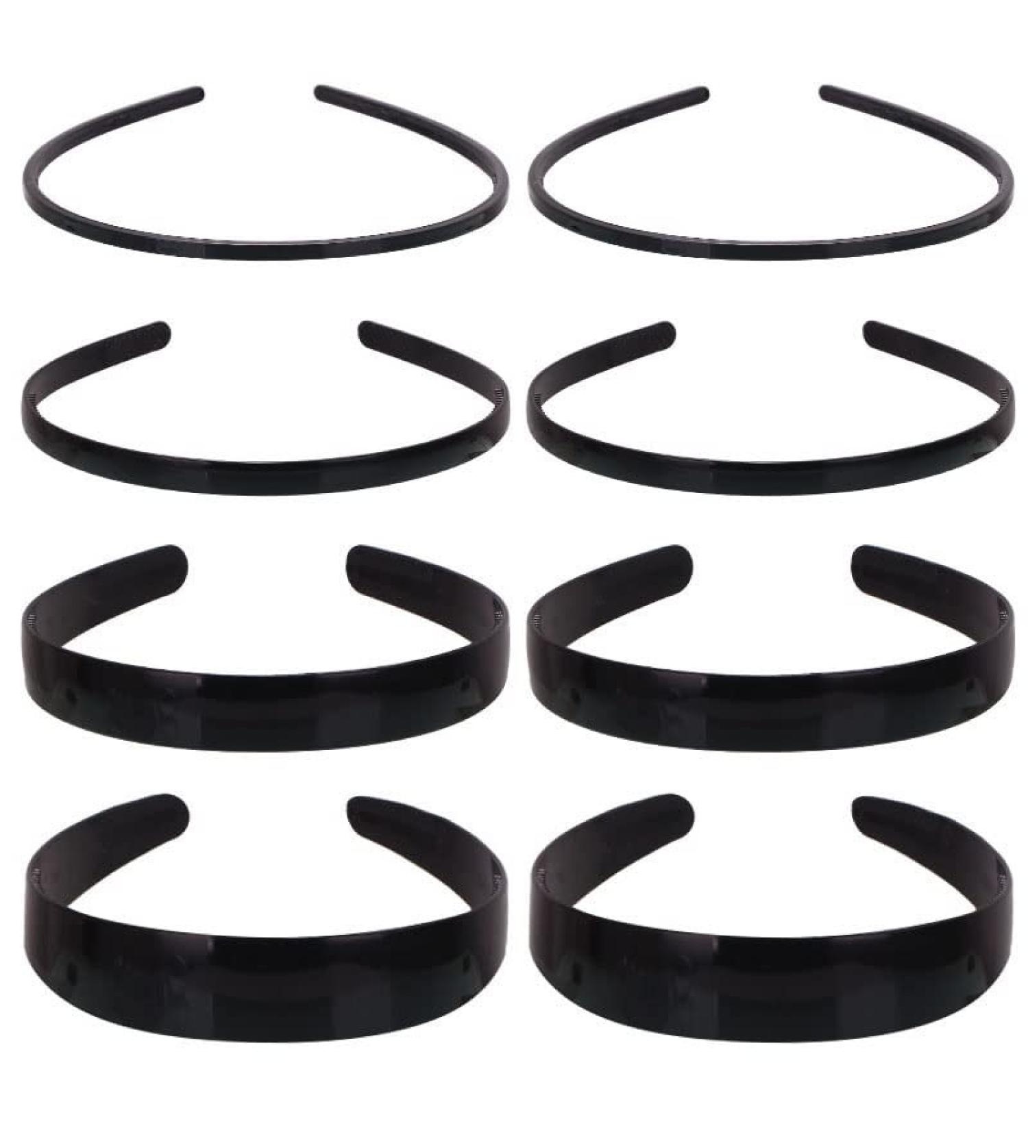 8-Pack Elastic Plastic Headbands for Daily Facial Cleaning & Hair Styling - Kammezenb nder Thin DIY Hair Bands - Buy Online on GoSupps.com