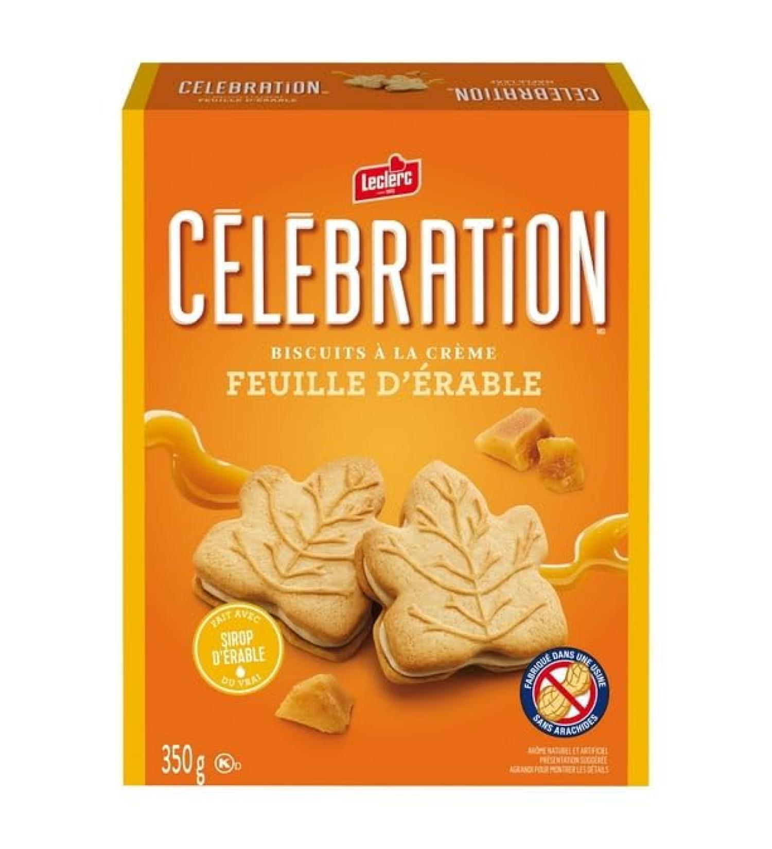 Maple Leaf Cookies Filled with Maple Cream - Made with Pure Canadian Maple Syrup - 350g - Buy Online on GoSupps.com