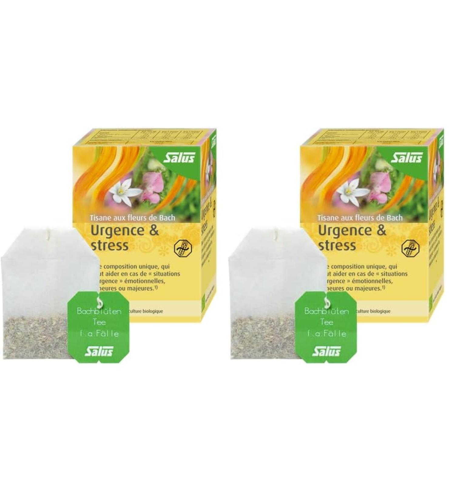 Salus Tisane Urgence & Stress aux Fleurs de Bach AB - Base de M lisse de Lavande et d' lixirs Floraux - Relaxation D tente - 15 Sachets (Lot de 2) - Buy Online on GoSupps.com