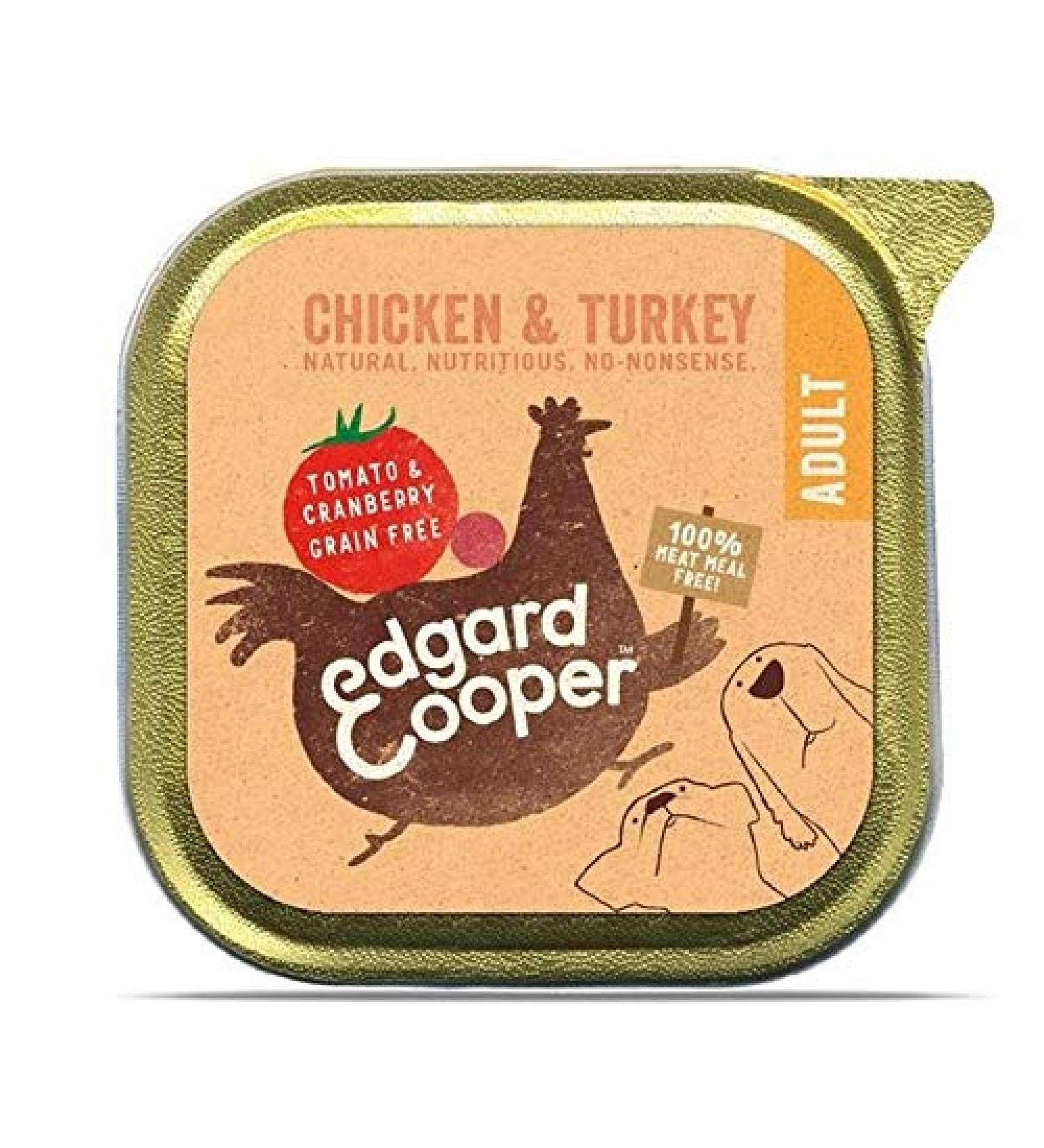 2X Edgard & Cooper Grain Free Adult Wet Dog Food with 150g Chicken & Turkey