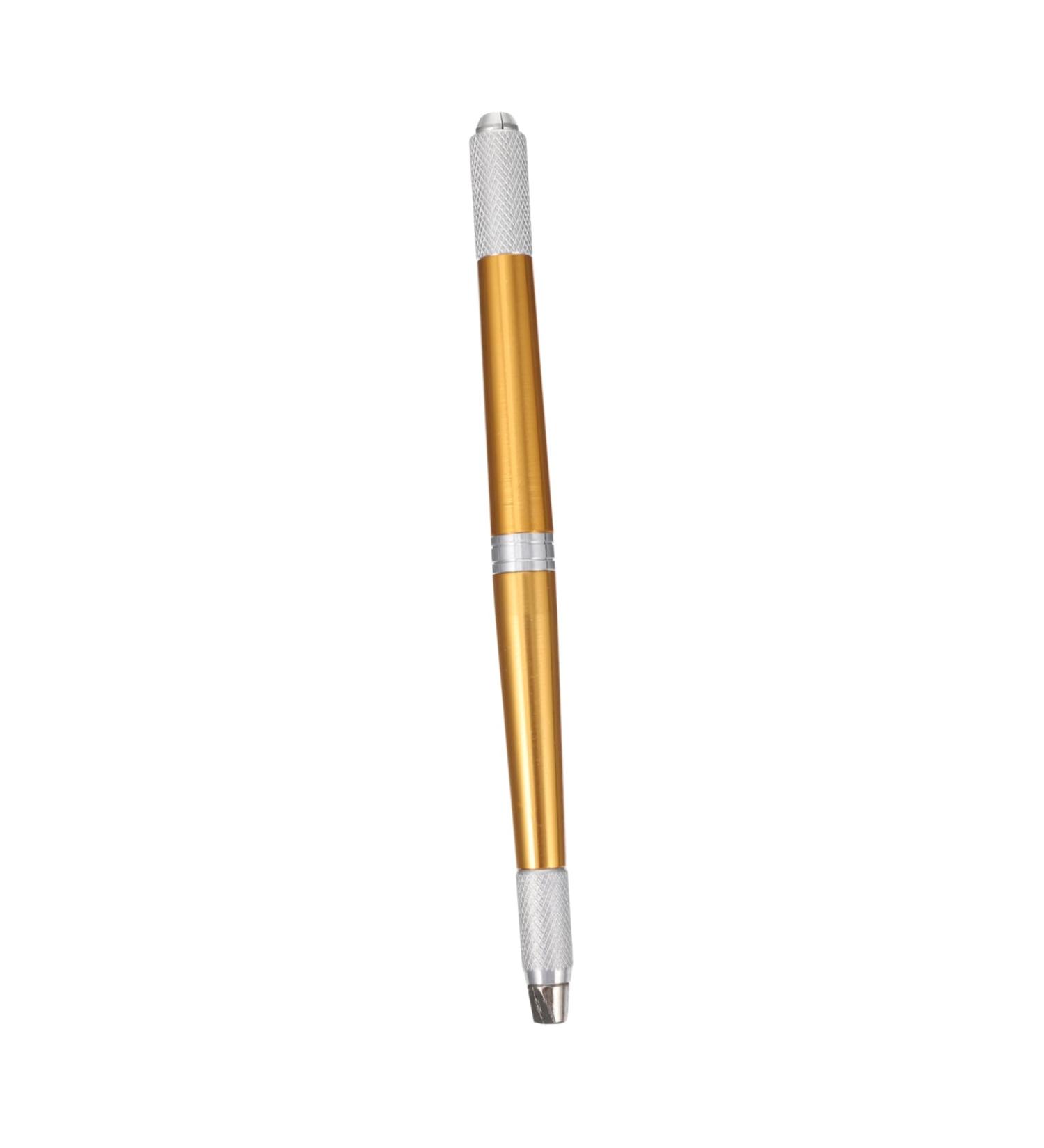 Didiseaon Makeup Aluminium Pencil Make Pen Manual Eyebrow Embroidered Supply Permanent Professional 14.2x0.9cm Golden - Buy Online on GoSupps.com