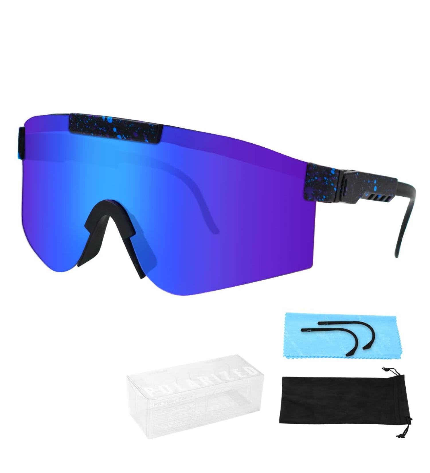 XZMCAT Polarized Bicycle Glasses - UV 400 Outdoor Sports Safety Glasses for Cycling Fishing & Running with Case & Accessories - Buy Online on GoSupps.com