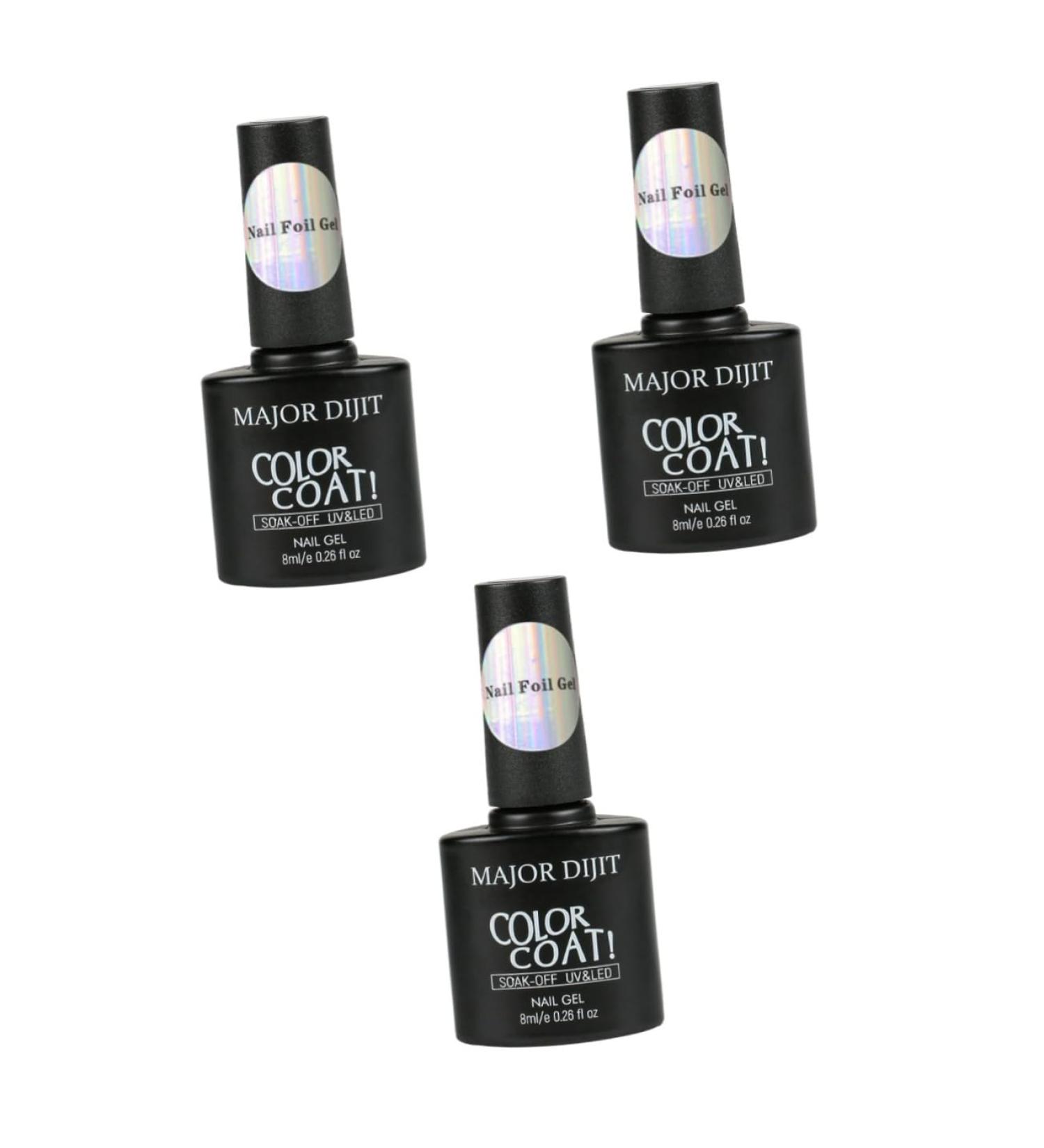 FRCOLOR Nail Gel Polish Glue Manicure DIY Art 3pcs Nails Gel Nail Gel Polish Nail Tips Transfer Nail Art Foil Glue Nail Gel Lacquer Manicure Nail Tips Transfer Glue Nail Foil Sticker Glue 7*3.3*1cmx3pcs Blackx3pcs - Buy Online on GoSupps.com