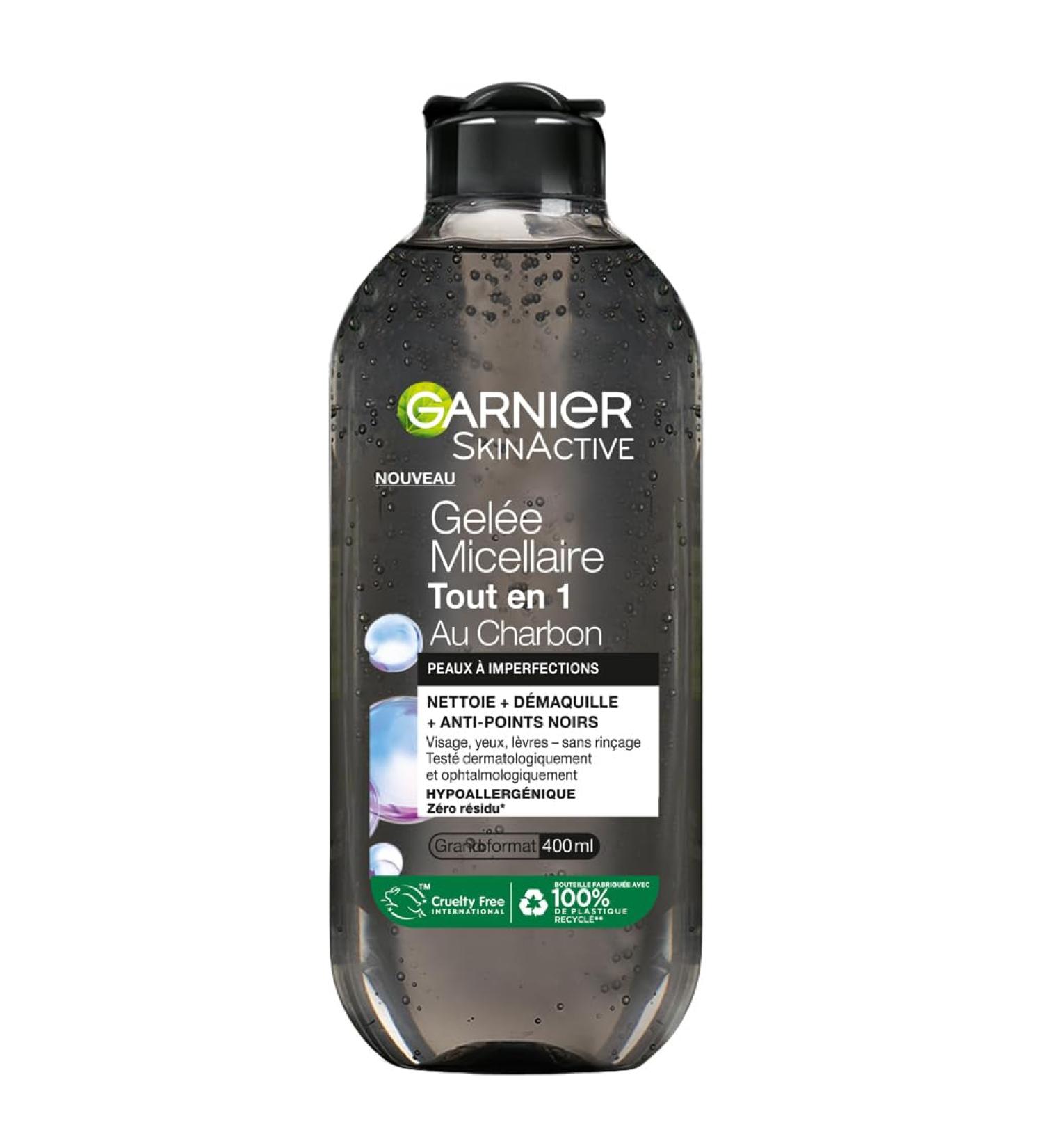 GARNIER Skin Active - All-in-1 Micellar Jelly - Cleanses Removes Makeups & Reduces Blackheads - Micelles Charcoal & Salicyl - Buy Online on GoSupps.com