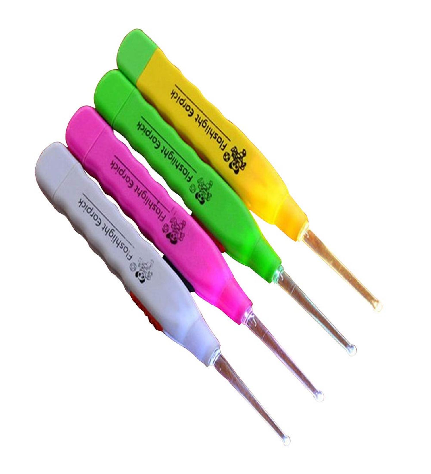 LED Lighting Ear Pick - Safe Earwax Removal Tool for Kids - 4pcs Set - Buy Online on GoSupps.com