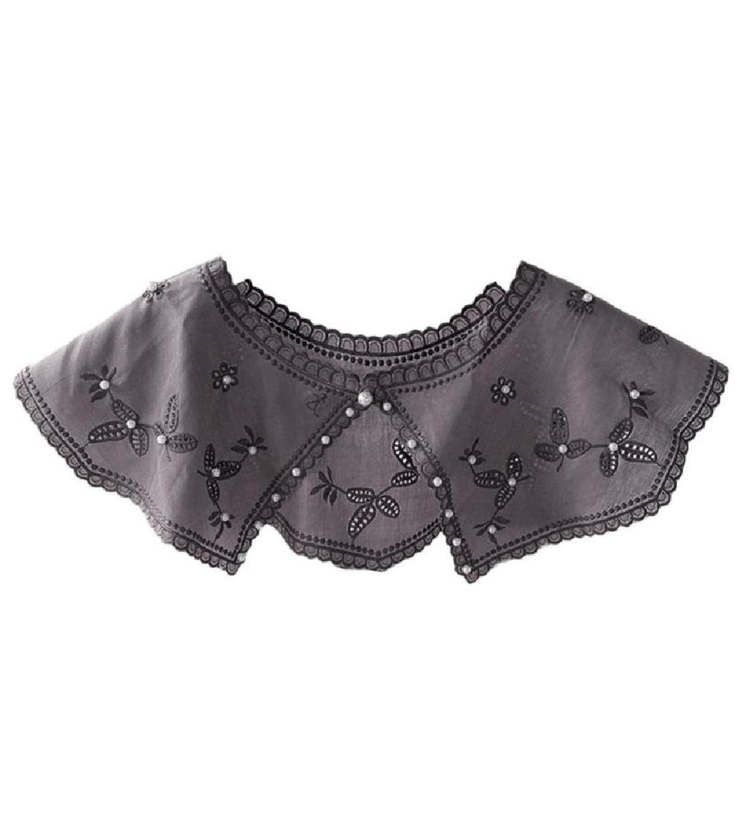False Collar Women Faux Collar Collar Detachable Collar For Dress Embroidery Collar Lace Collar Sweater Collar Detachable Collars For Women Vintage Coffee - Buy Online on GoSupps.com