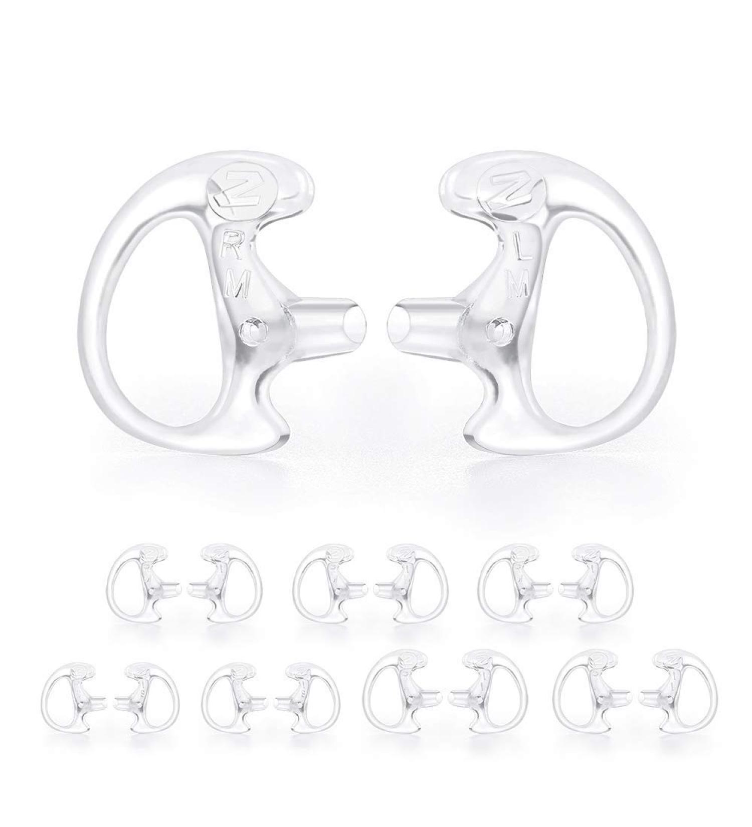 Zeadio Clear Earmould Earpiece Earbuds for Two-Way Radio - 8 Pairs - Buy Online on GoSupps.com