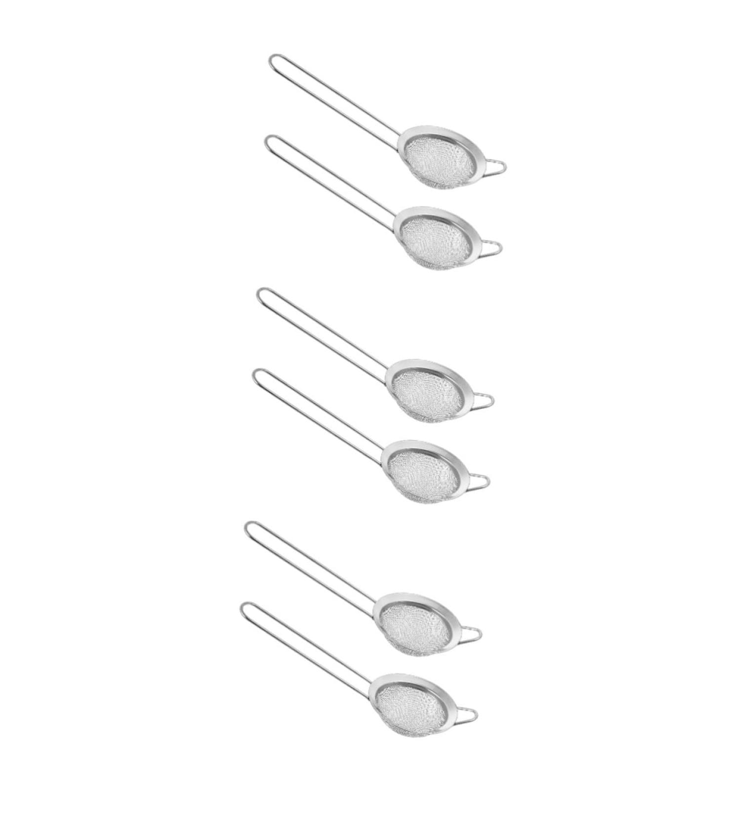 GANAZONO 6 Pcs Reptile Sand Shovel Reptichip Strainers Fine Mesh Pet Poo Shovel Silver Stainless Steel 20X7X3CMx3pcs Silverx3pcs - Buy Online on GoSupps.com