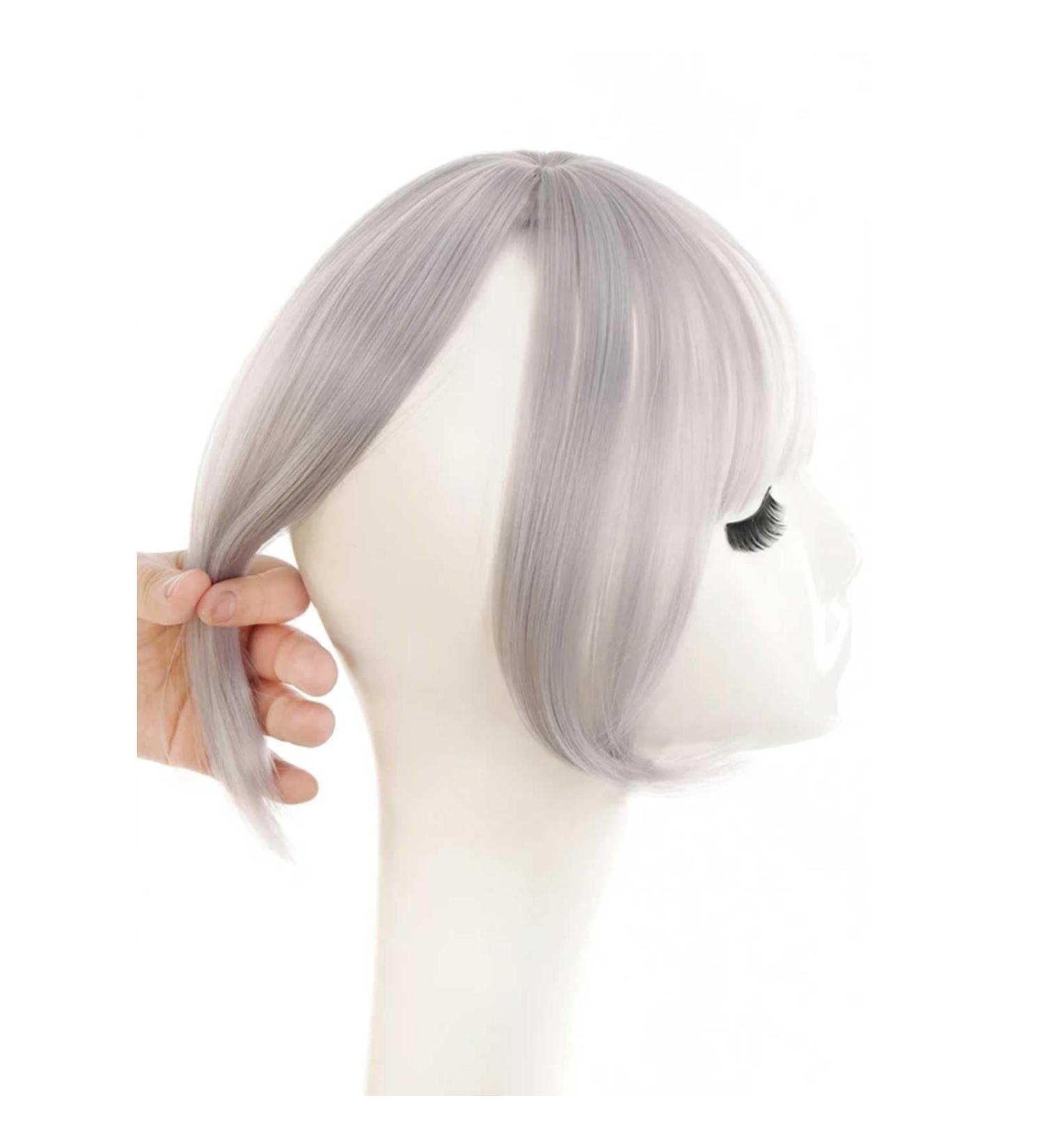 clip in bangs for women Clip in Bangs Bangs Hair Clip in Bangs Synthetic Human Hair French Fringe Bangs Hair Extensions with Temples Hairpieces for Women Girls Daily Wear Bangs Hair (Color : T1B/350