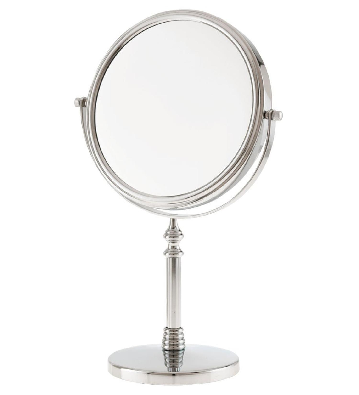 Danielle Vanity Countertop Mirror | 1x and 10x Magnification | Silver Finish - Buy Online on GoSupps.com