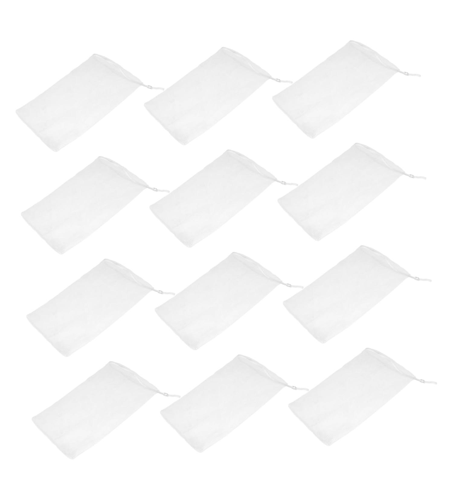Baluue 12pcs Foaming Mesh Cleansing Bag Soap Saver Mesh Net Soap Bags Drawstring Soap Sack Mesh White Pp - Buy Online on GoSupps.com