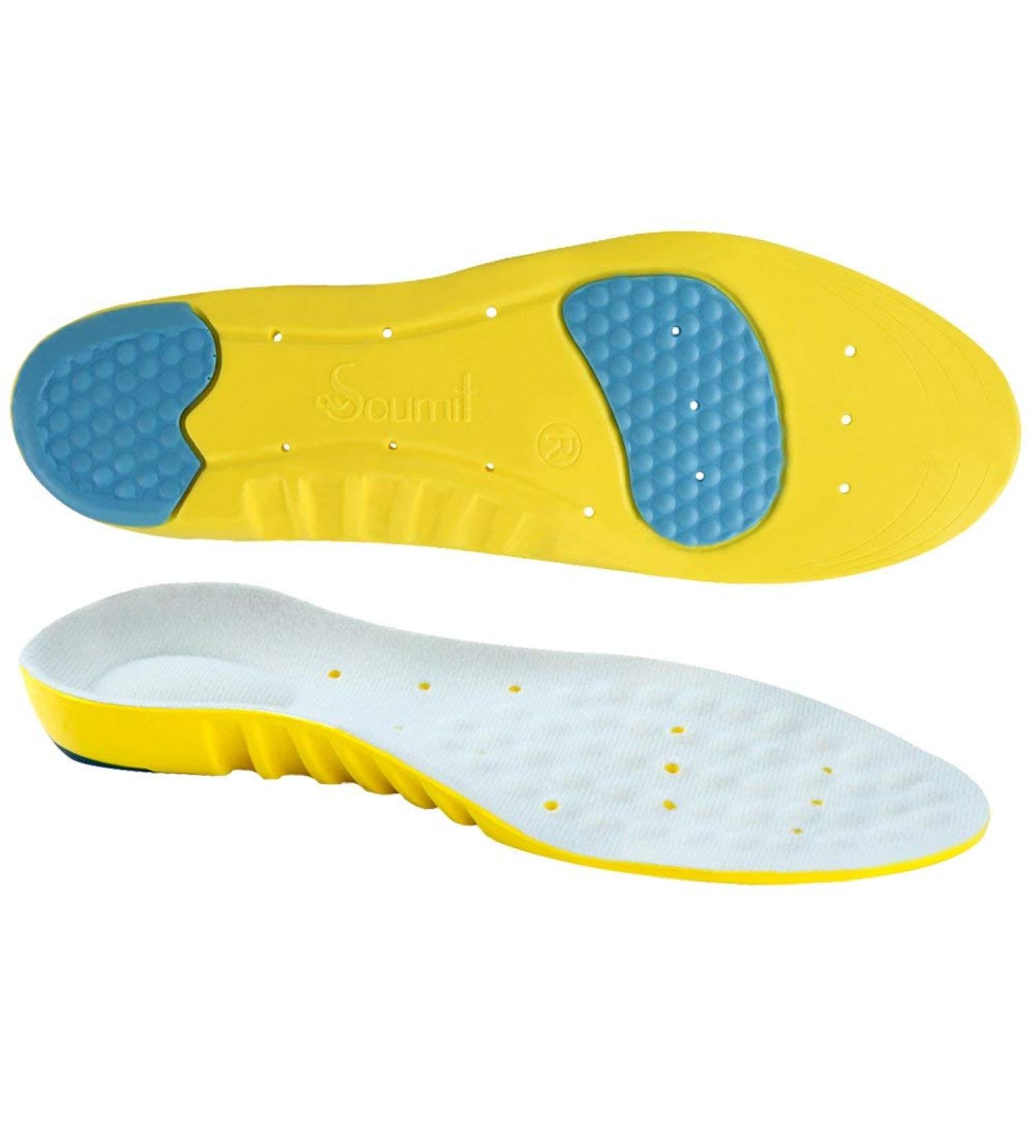 Soumit Memory Foam Shoe Insoles - Comfortable Sport Cushioning for Men and Women - Ideal for Running, Hiking, Walking - Size M (Men 6-8/Women 7.5-10.5) - Buy Online on GoSupps.com