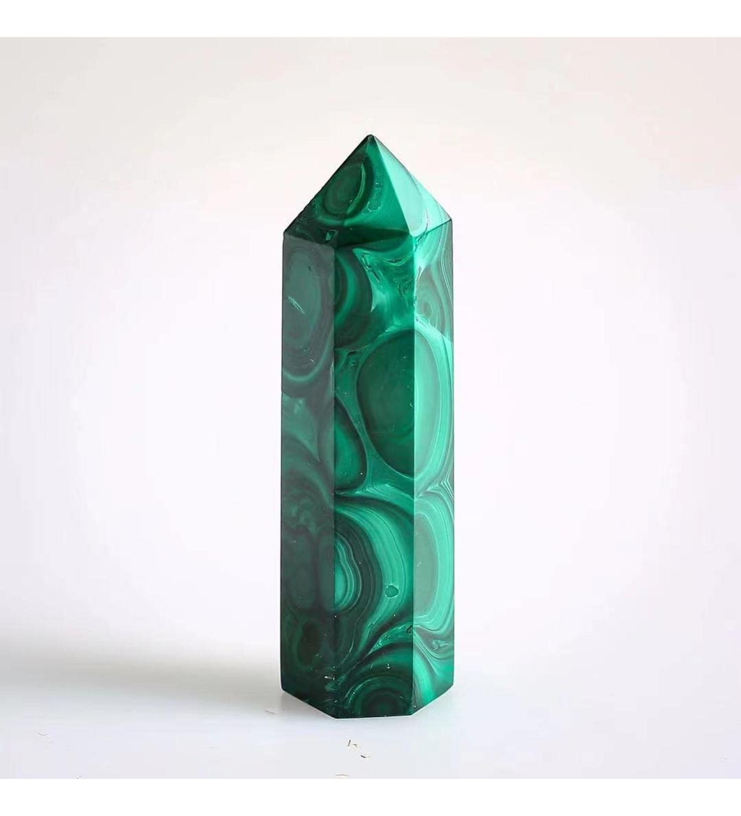 Stone 1pc 70mm-80mm Natural Polished Green Malachite Tower Quartz Crystal RodPoint Natural Stones Room Decoration Stone Mineral Specimen - Buy Online on GoSupps.com