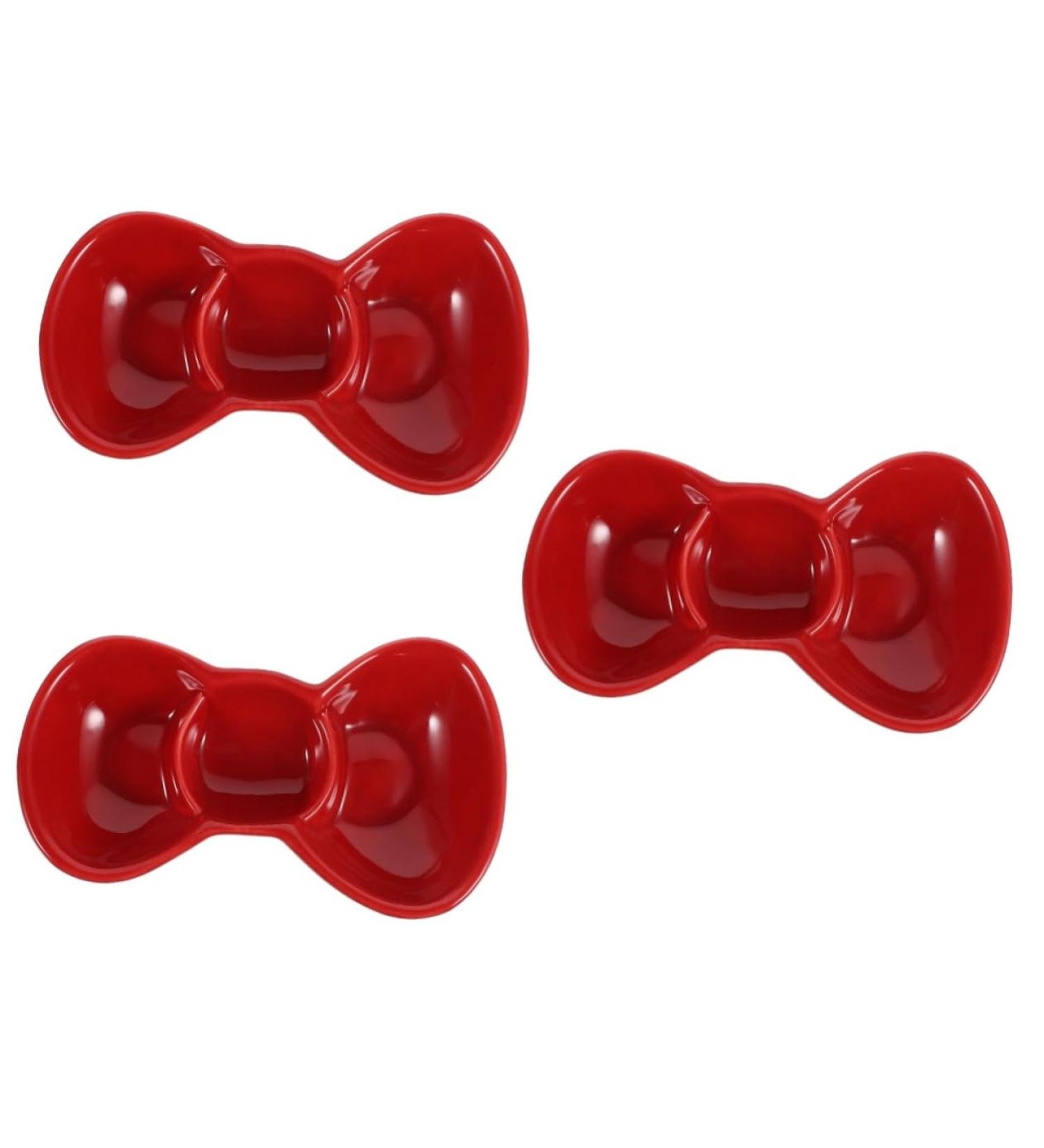 Milisten 3 Pcs Dipping Dish Soy Sauce Ceramics Snack 13.2X7.8X2.8CMx3pcs Redx3pcs - Buy Online on GoSupps.com
