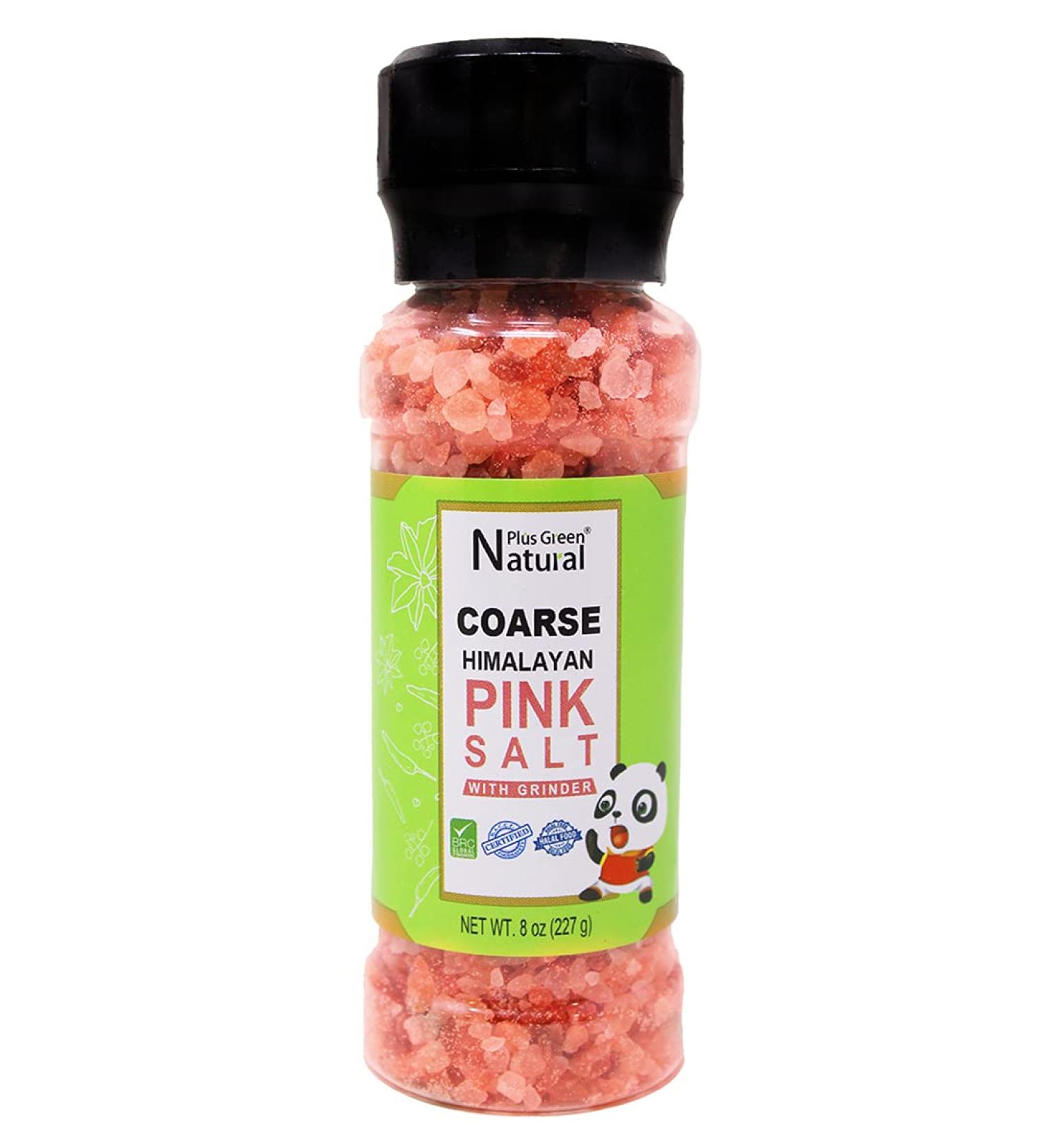 Himalayan Pink Salt Coarse Grinder 8 oz - Unrefined Non-Idoized Halal Kosher - Healthy Minerals for Cooking - Buy Online on GoSupps.com