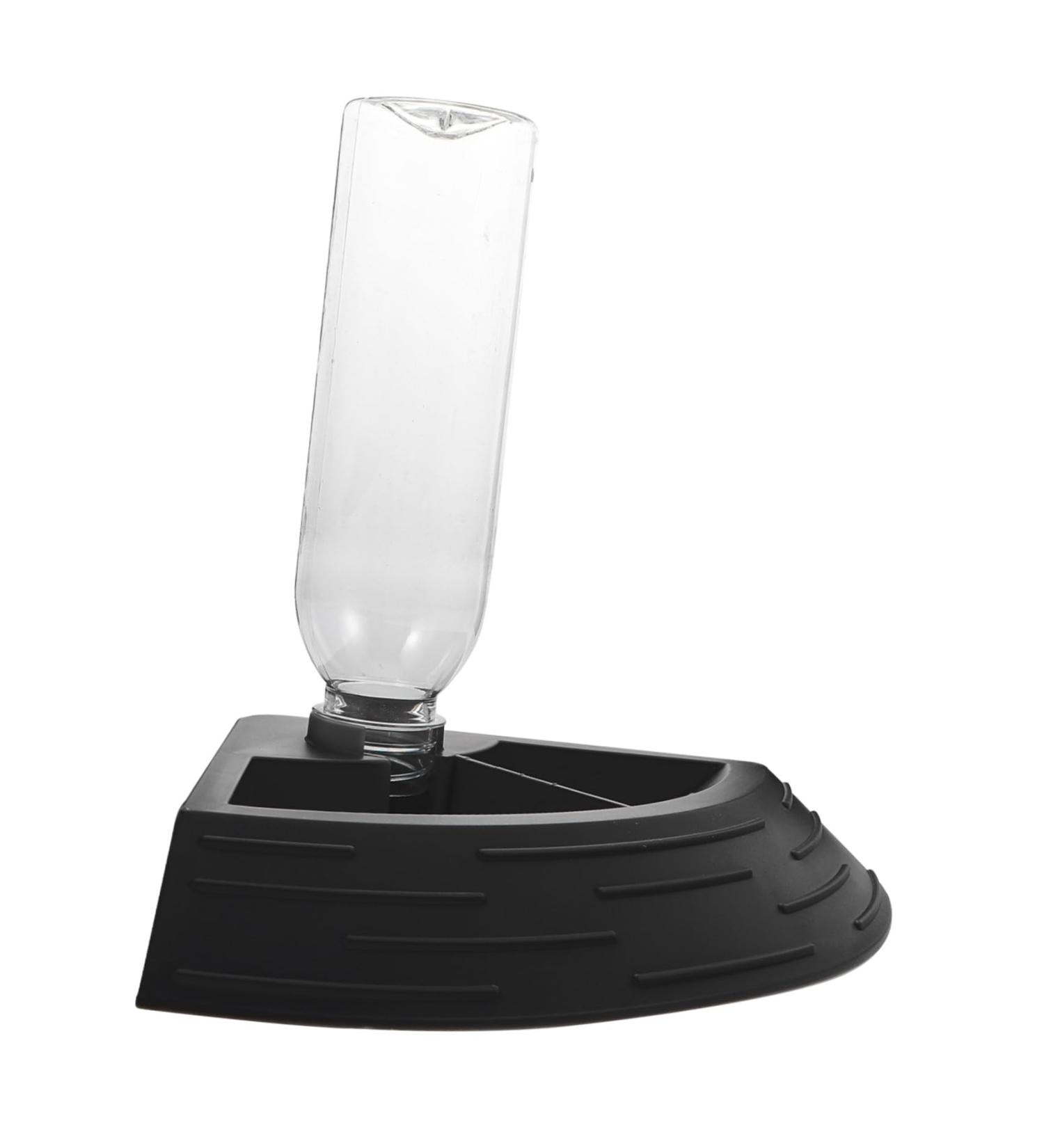 Happyyami Turtle Drinker Reptile Water Dish Bowl Reptile Water Dispenser Pet Water Feeder Reptisoil Plastic 17X17X3.5CM Black - Buy Online on GoSupps.com