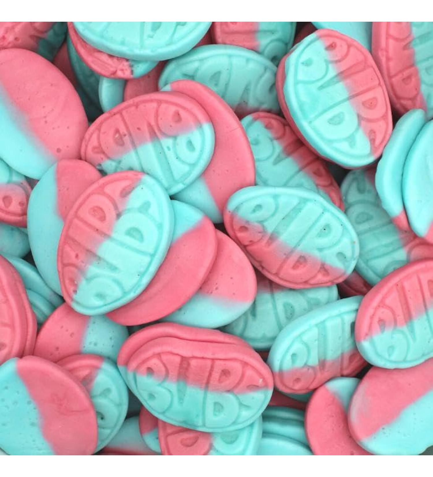 Raspberry & Blueberry Foam Sweets 1kg Sweet Pouch