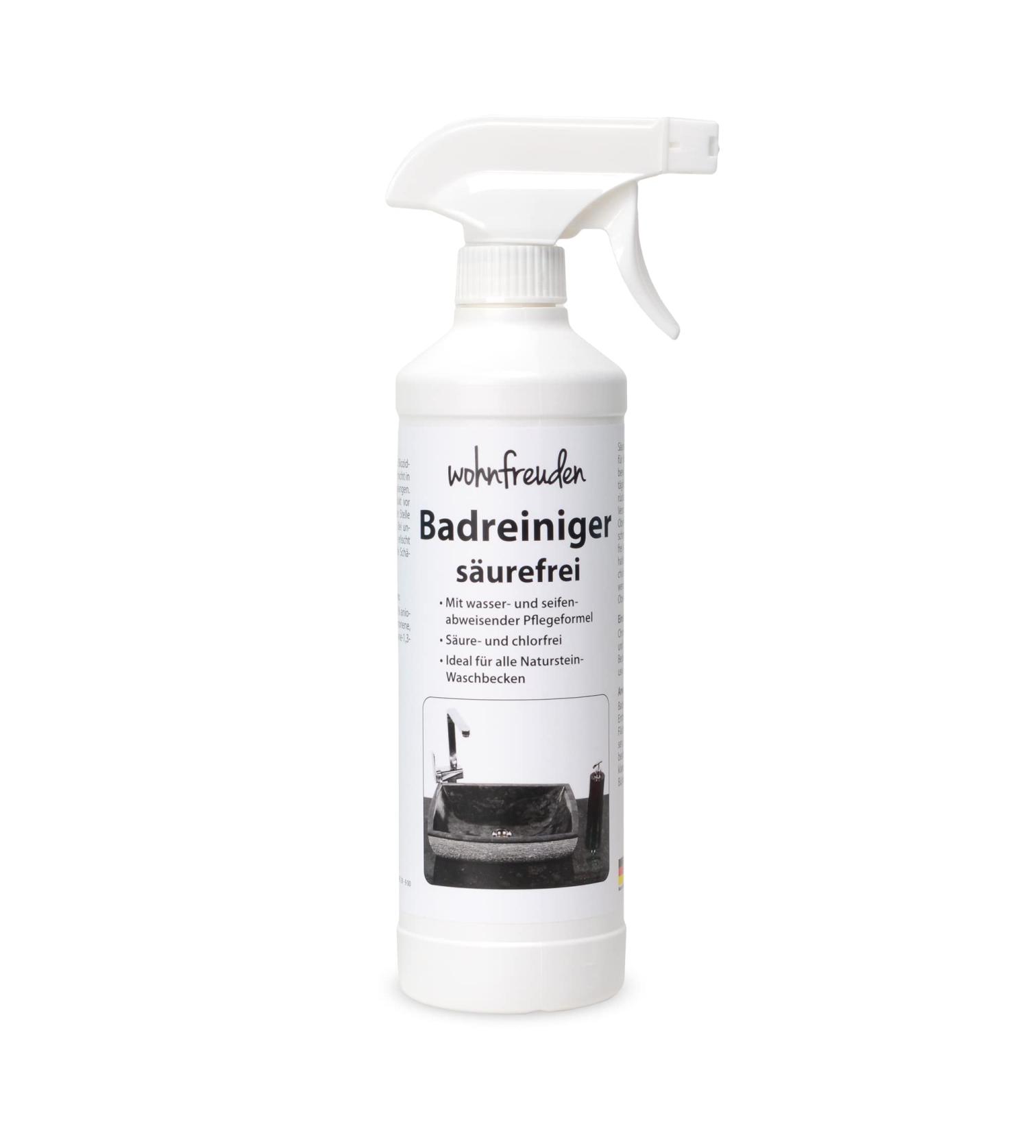 Wohnfreuden Natural Stone Care Spray 500ml | Acid-Free Cleaner for River Stone Wash Basins & Bathroom WC - Effective & Safe Care - Buy Online on GoSupps.com