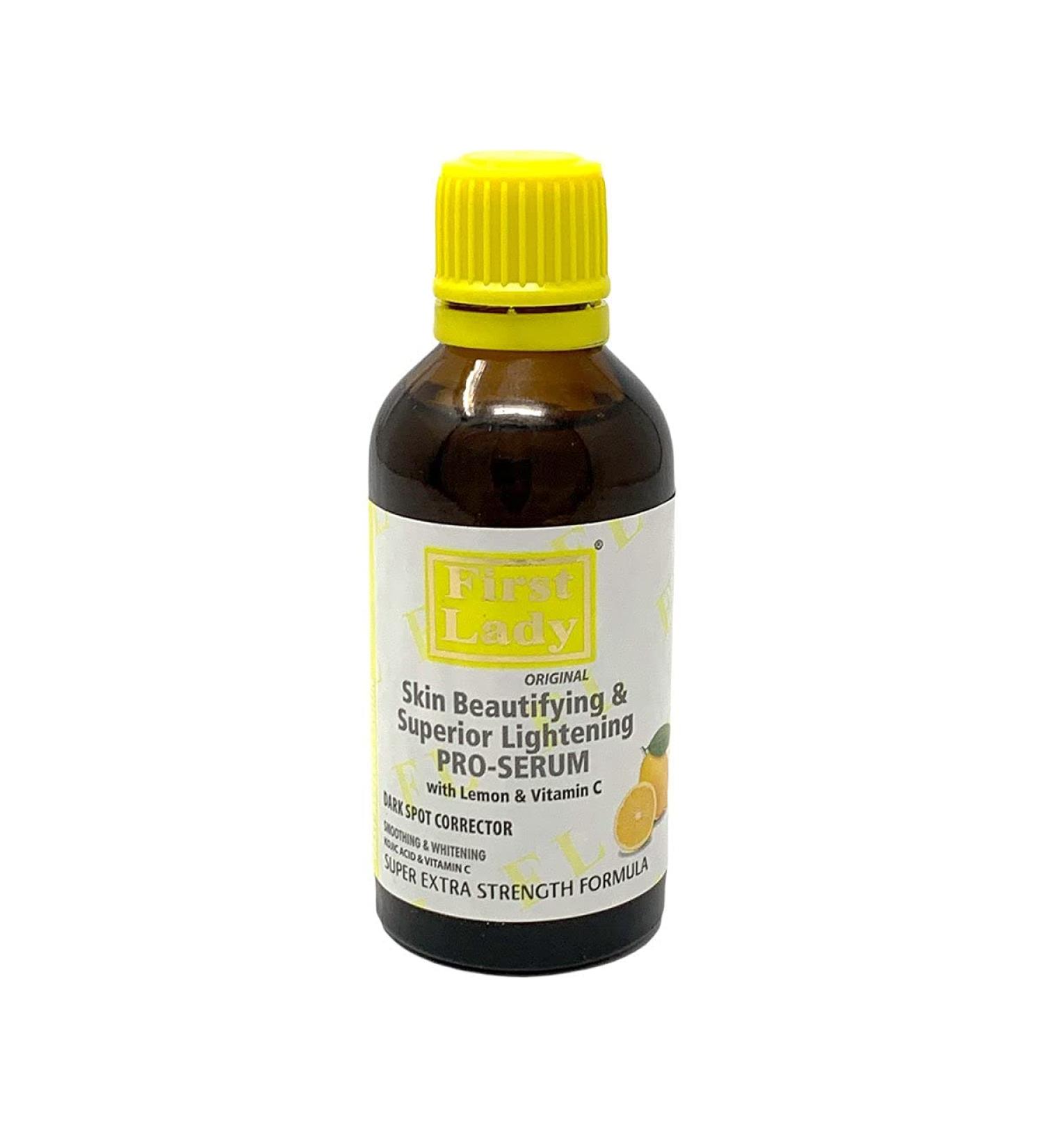 First Lady Lemon Skin Beautifying & Superior Lightening Pro Serum 60ml - with Vitamin C dark spot remover for face