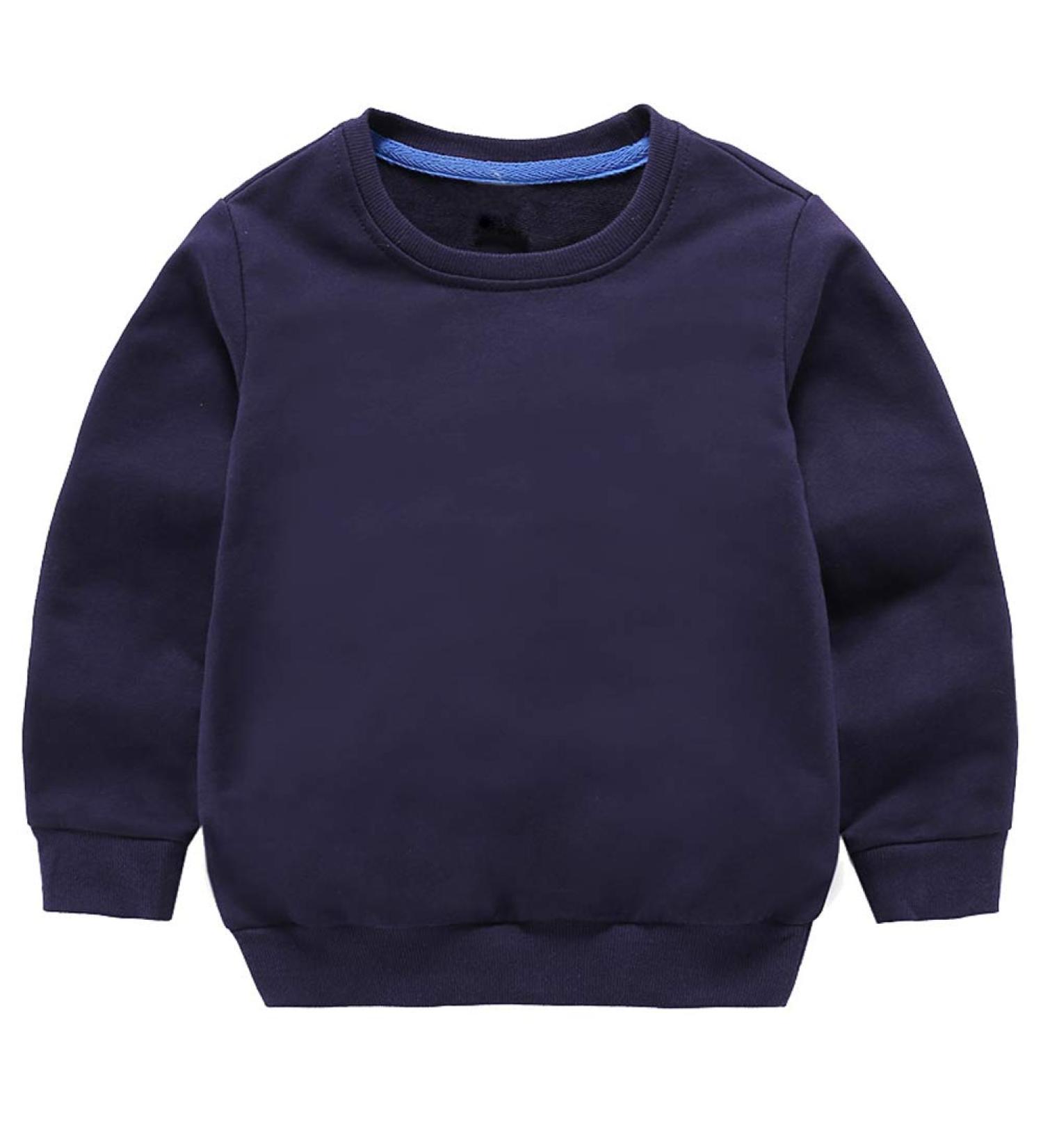 Taigood Boys Cotton Sweatshirt Long Sleeve T-Shirt | Age 5-6 Years | Navy Blue - Buy Online on GoSupps.com