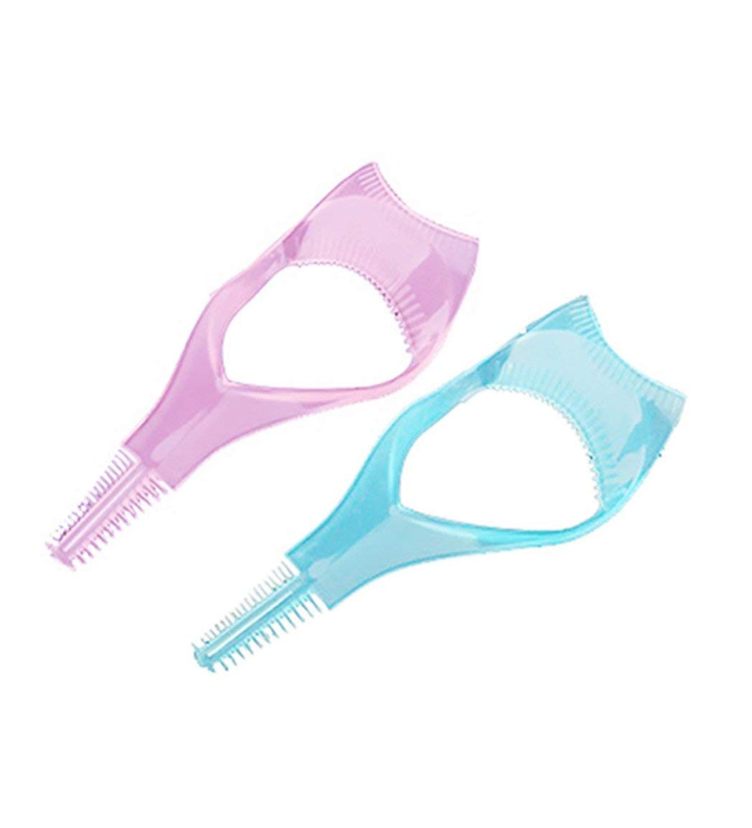 Ogquaton 3in1 Mascara Shield Guard Eyelash Brush Curler Guide Applicator Comb Makeup Tool Random Color Stylish and Popular - Buy Online on GoSupps.com