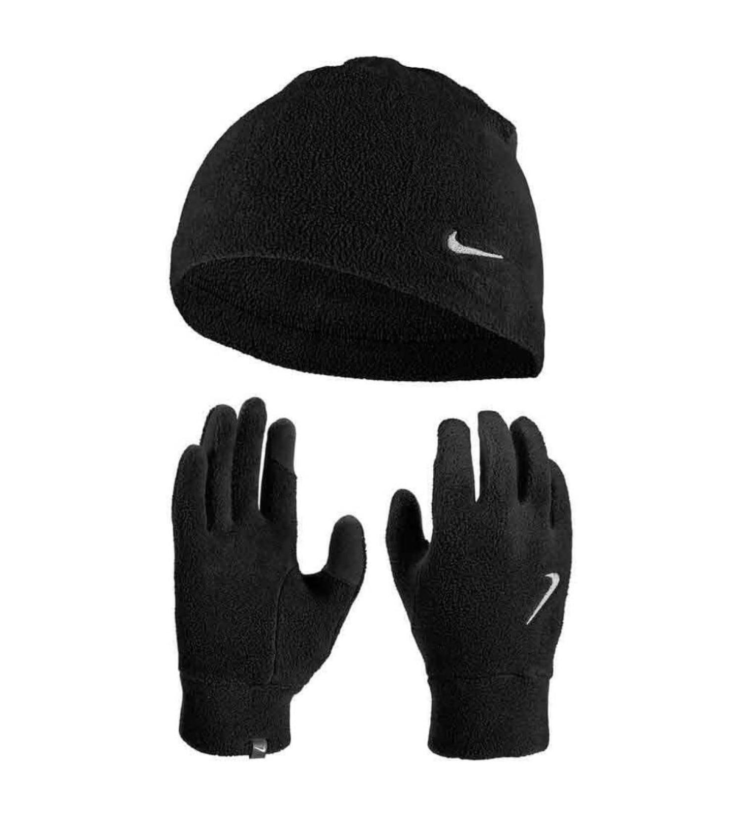 Nike Unisex Adult N.100.2579.082.ml Cap Gloves Black/Black/Silver One Size EU