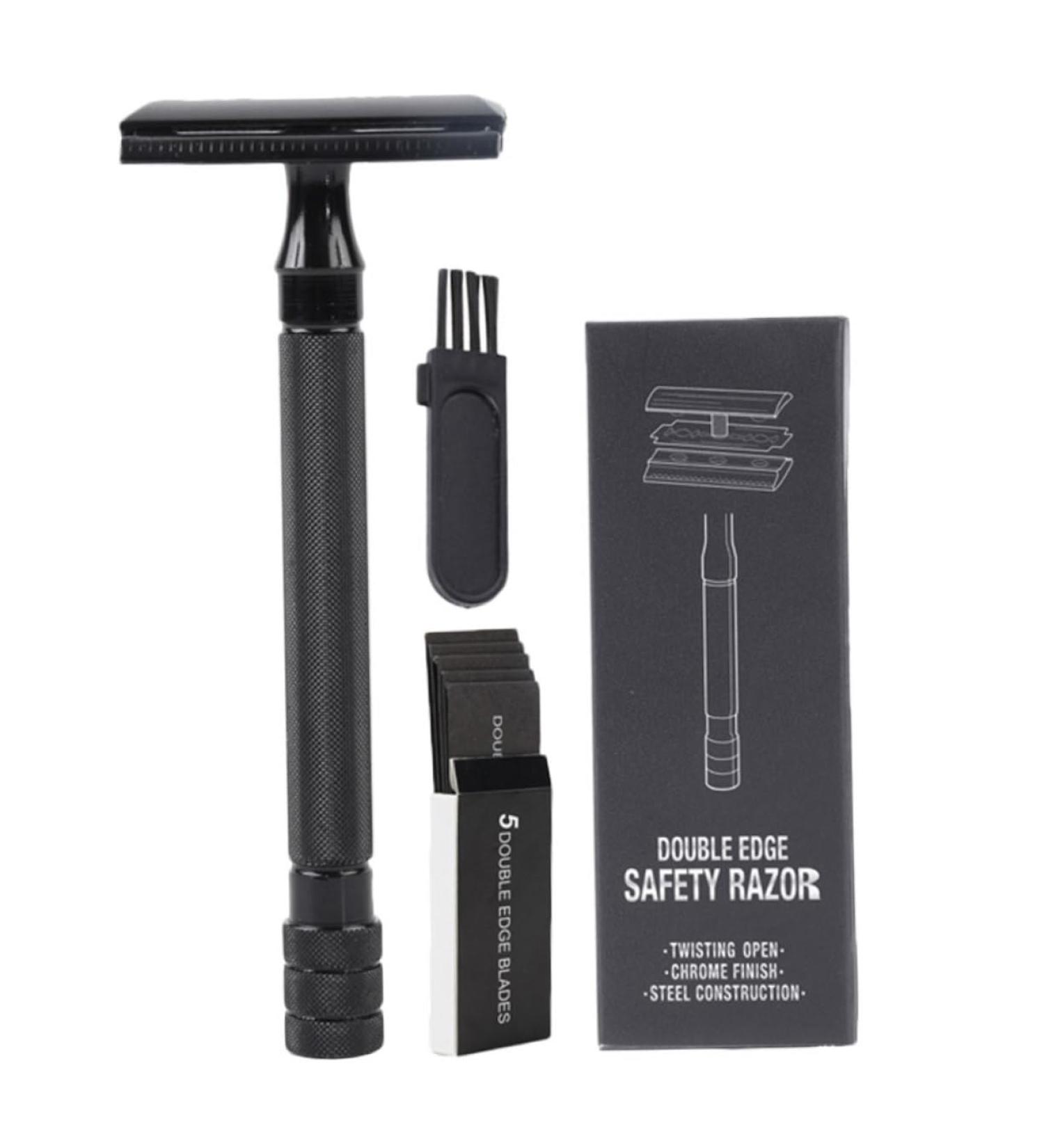Minkissy 2 Sets Manual Safety Razor for Men | Vintage Style Mustache Trimmer & Double-Edged Stainless Steel Blades | Perfect Gift for Shaving Enthusiasts - Buy Online on GoSupps.com