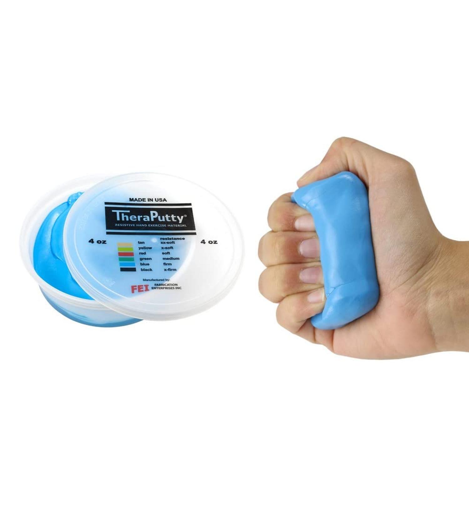 CanDo TheraPutty Standard Hand Exercise Putty - Firm 4oz | Rehabilitation, Occupational Therapy, Hand Strengthening | Improve Motor Skills, Stress Relief - Buy Online on GoSupps.com