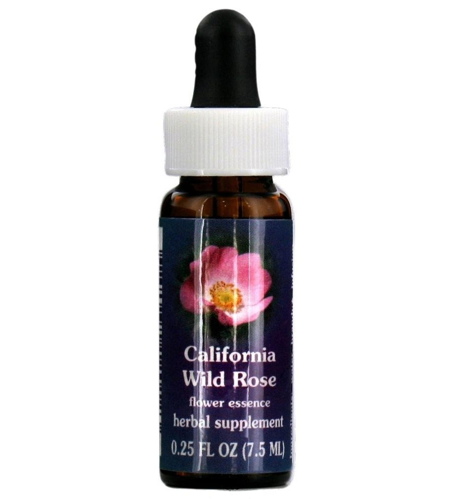 Flower Essence Services California Wild Rose Dropper Herbal Supplements 0.25 Ounce