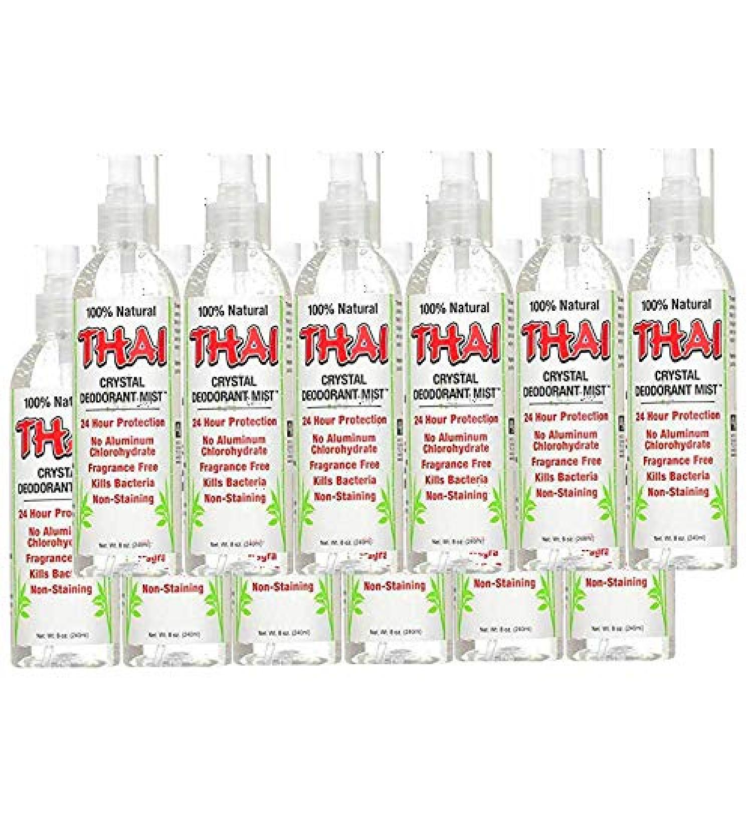 Thai Deodorant Stone Crystal Mist Natural Deodorant Spray 8 oz. Bundle (Pack Of 12) 0.67 Ounce (Pack of 12)