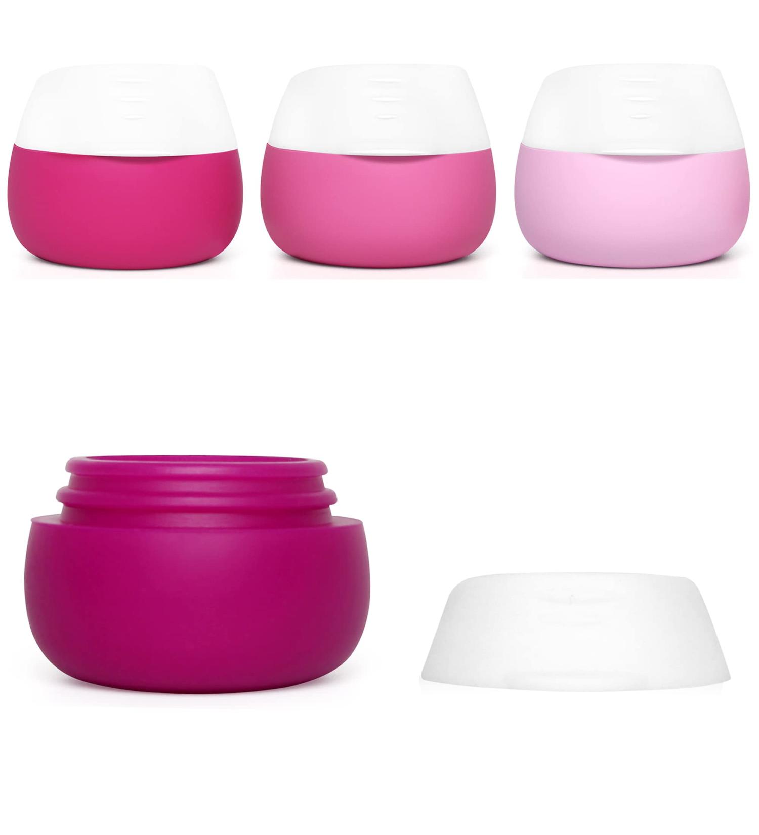 Gemice Travel Containers for Toiletries Silicone Cream Jars TSA Approved Travel Size Containers Leak-proof Travel Accessories with Lid for Cosmetic Makeup Face Body Hand Cream (4 Pieces) Red - Buy Online on GoSupps.com