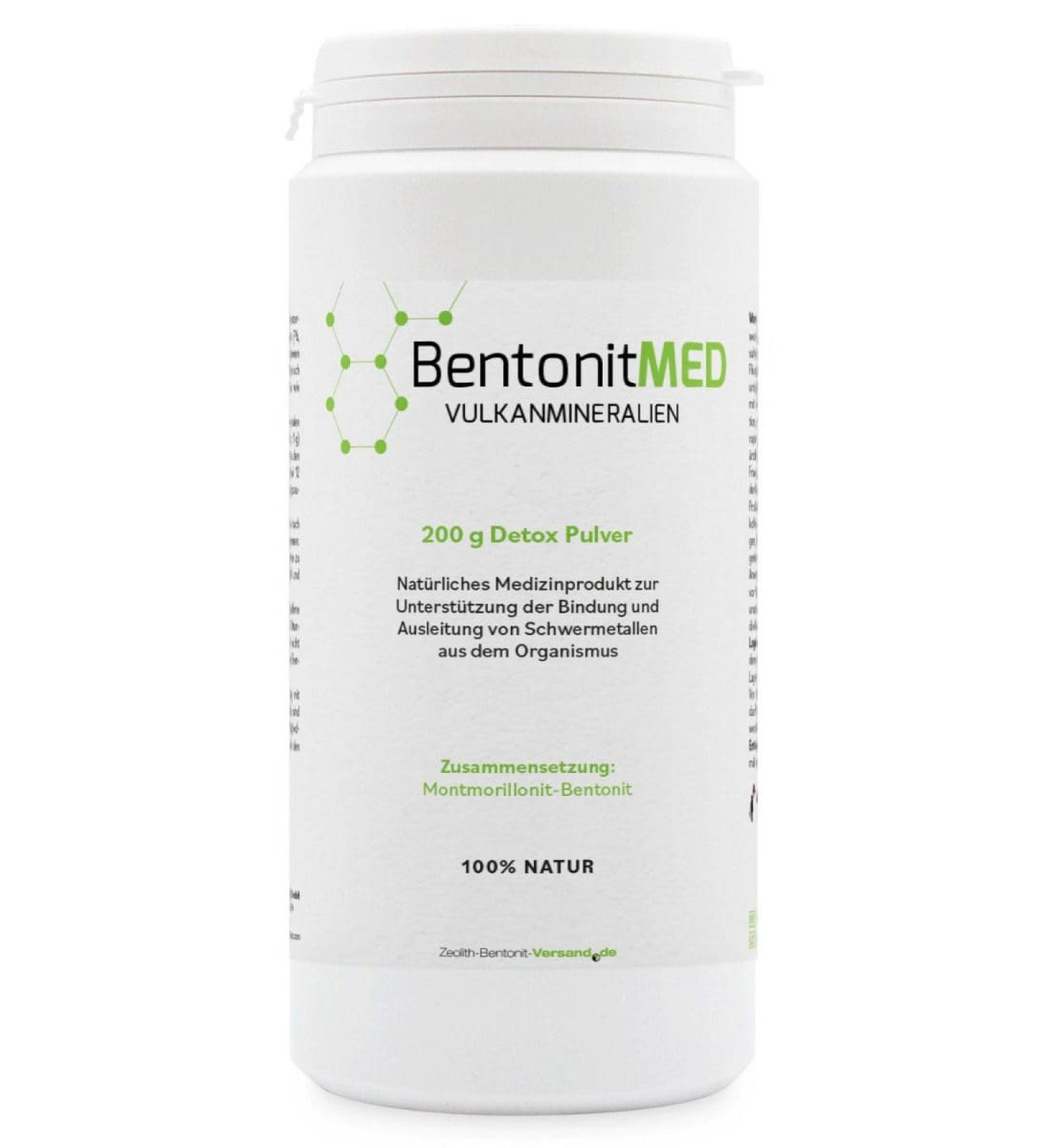 Bentonit Med Premium Montmorillonite Detox Powder 200G | Pharmacy Quality Intestinal Cleaning & Heavy Metal Detox | International Shipping Available - Buy Online on GoSupps.com