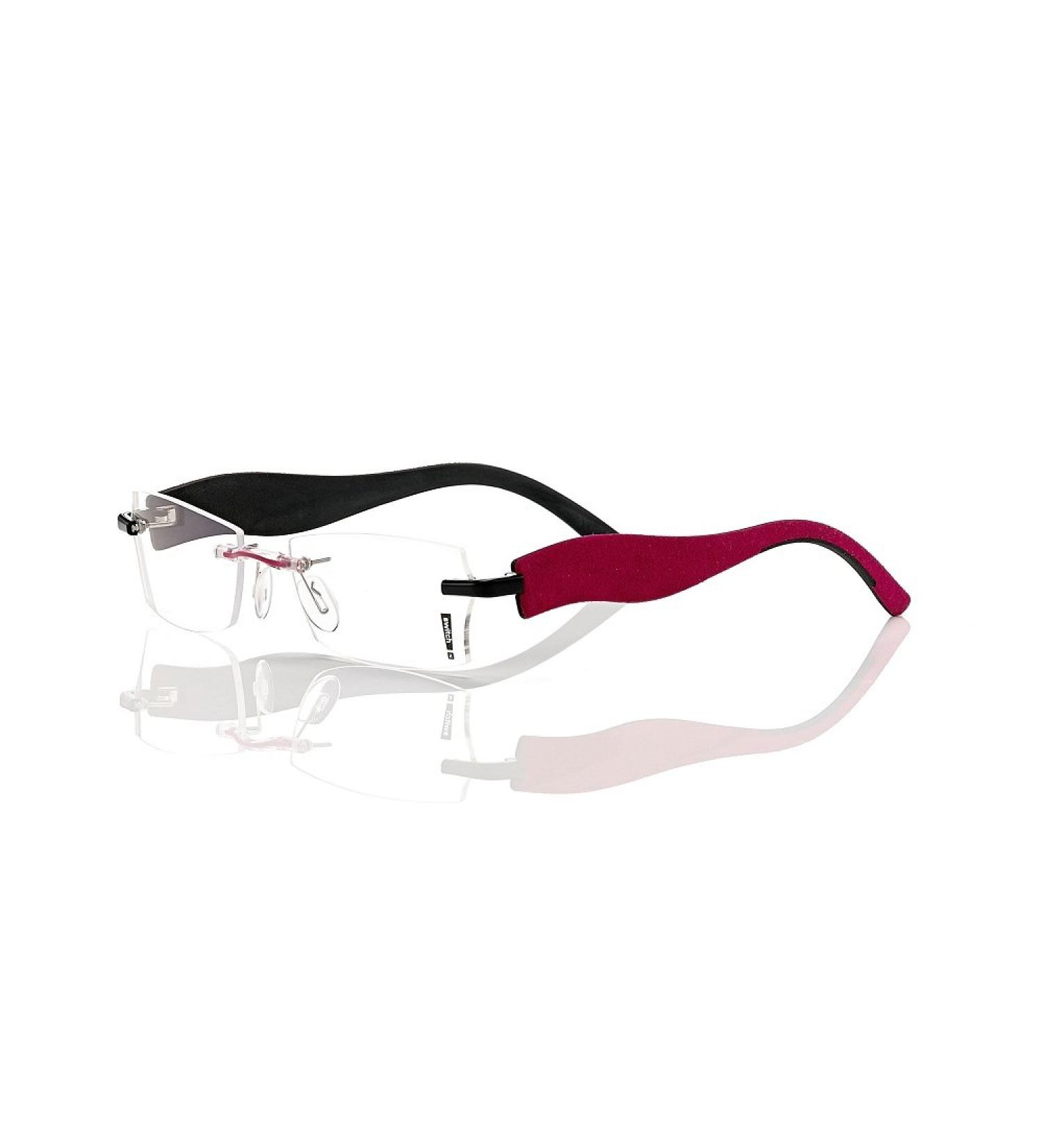 Switch it! Set of interchangeable brackets made of rubberized plastic with flocking Combi 2103 red-black