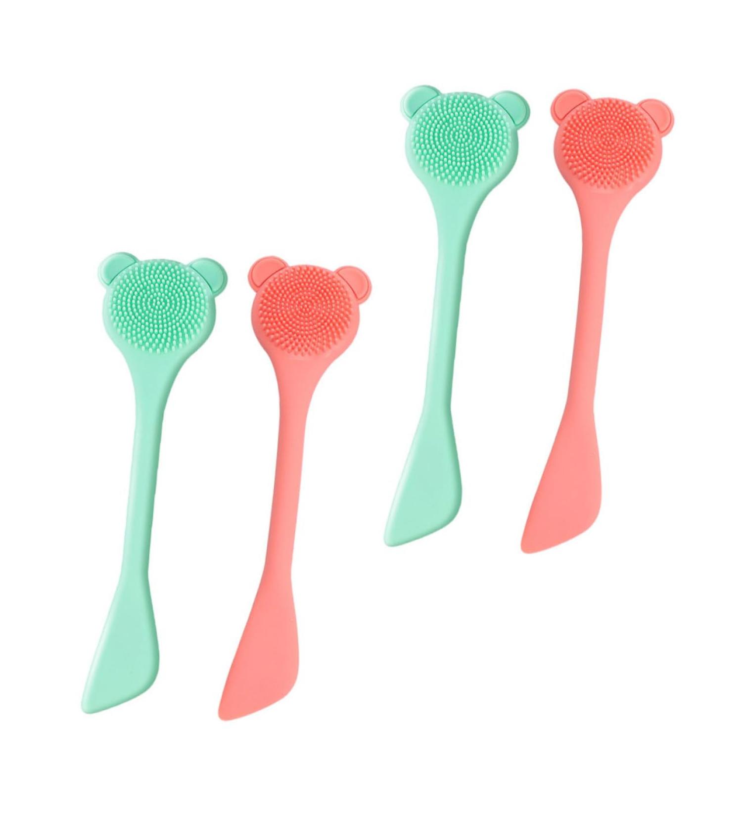 FRCOLOR Lip Exfoliator Brush silicone lip applicator facial kit removal clean skin care cosmetology kit Beauty Tool Silica gel washbasin double Silicone Face Brush - Buy Online on GoSupps.com