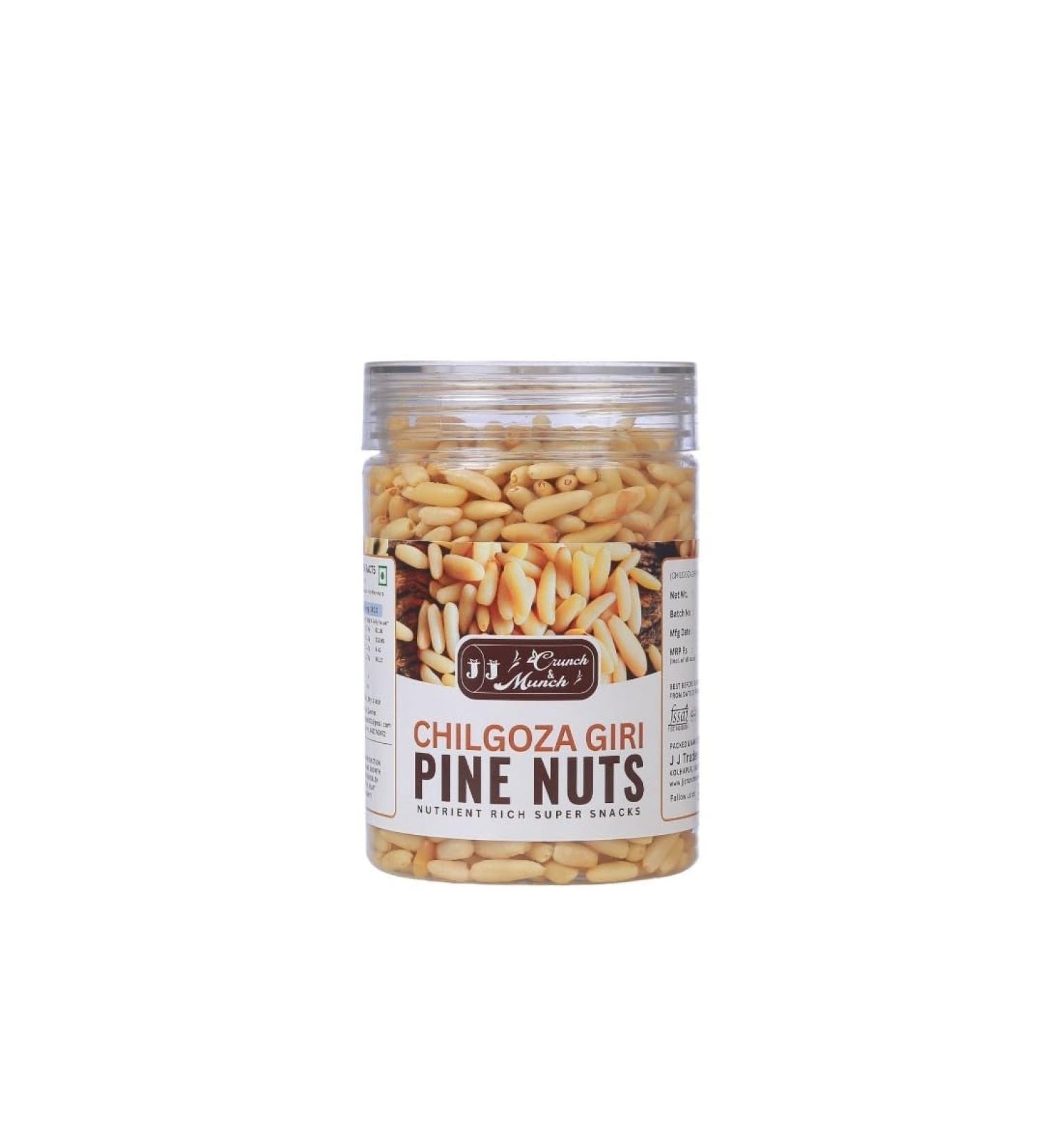 Pinenuts (Chilgoza) Super healthy nut Gifts Pine Nuts- Pine Nuts Without Shell Pine Nut Boosts Energy Pecan Nuts is a powerhouse of vitamins and Minerals (Pack of 1) - Buy Online on GoSupps.com