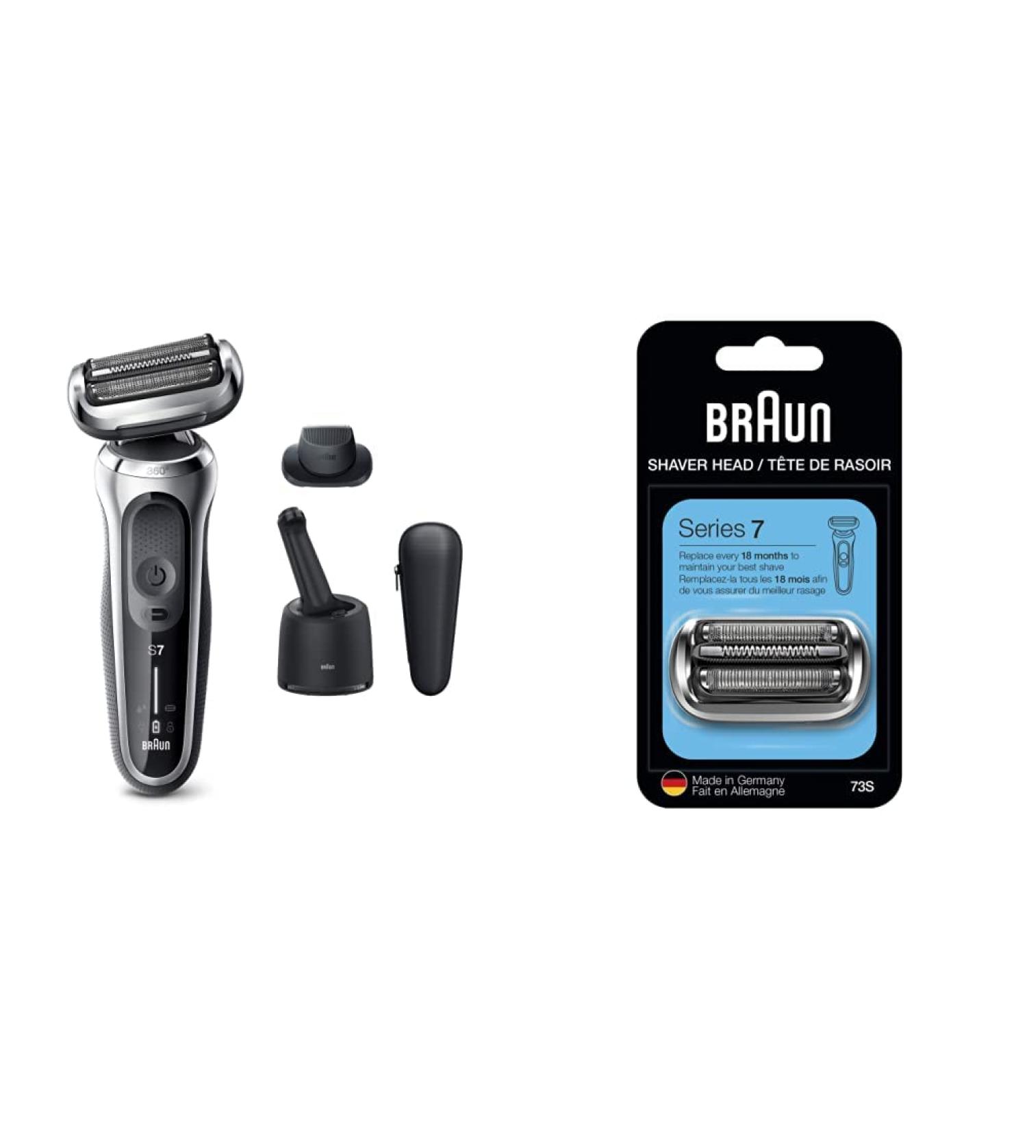 Braun Series 7 Electric Razor & Replacement Head - Flex Head Foil Shaver with Beard Trimmer - Buy Online on GoSupps.com