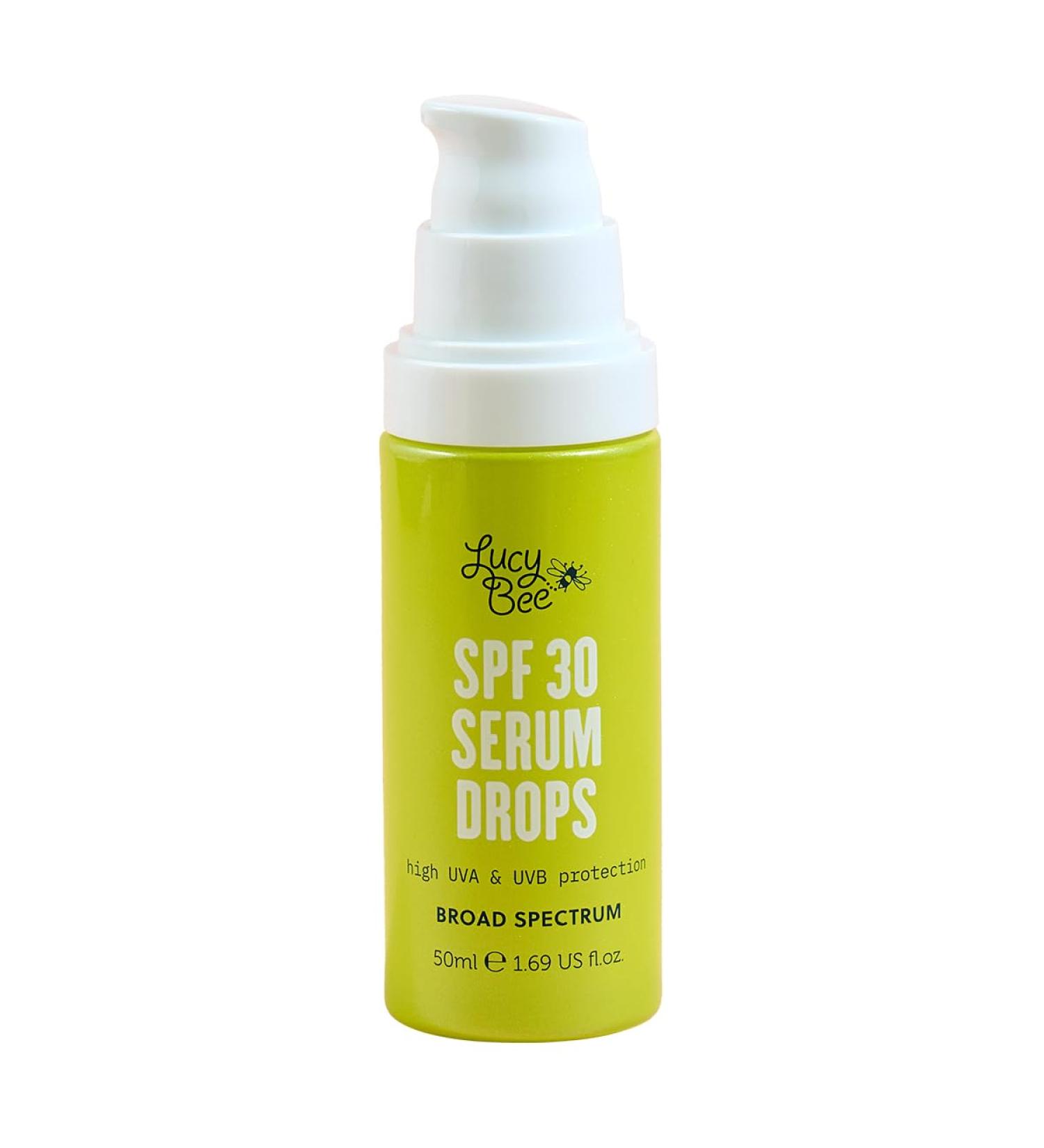 Lucy Bee SPF 30 Face Serum Hydrating Lightweight Daily UVA/UVB Anti-Ageing Sun Protection Dermatologist Approved for Sensitive Skin Pregnancy Safe 50ml - Buy Online on GoSupps.com